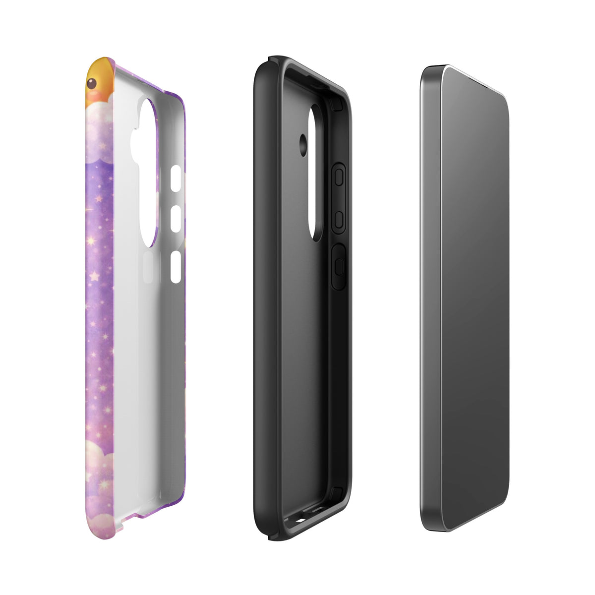 Phone Case for Samsung Galaxy featuring cute bunny moon design with stars, showcasing durability and charm.
