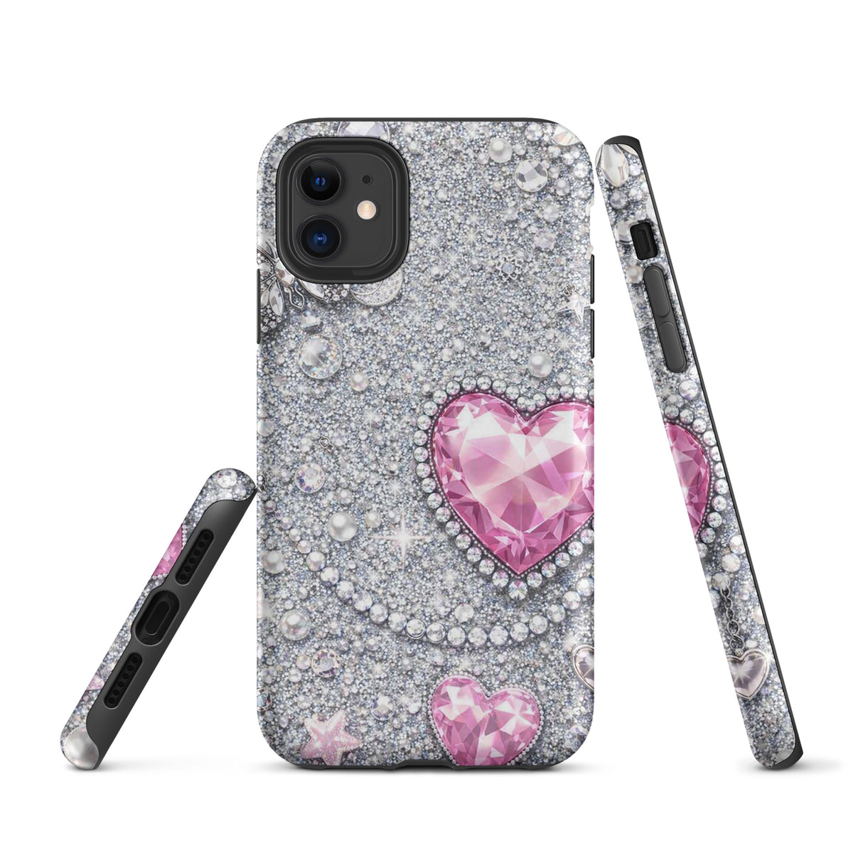 Phone Case for iPhone - Sparkling Heart Glam