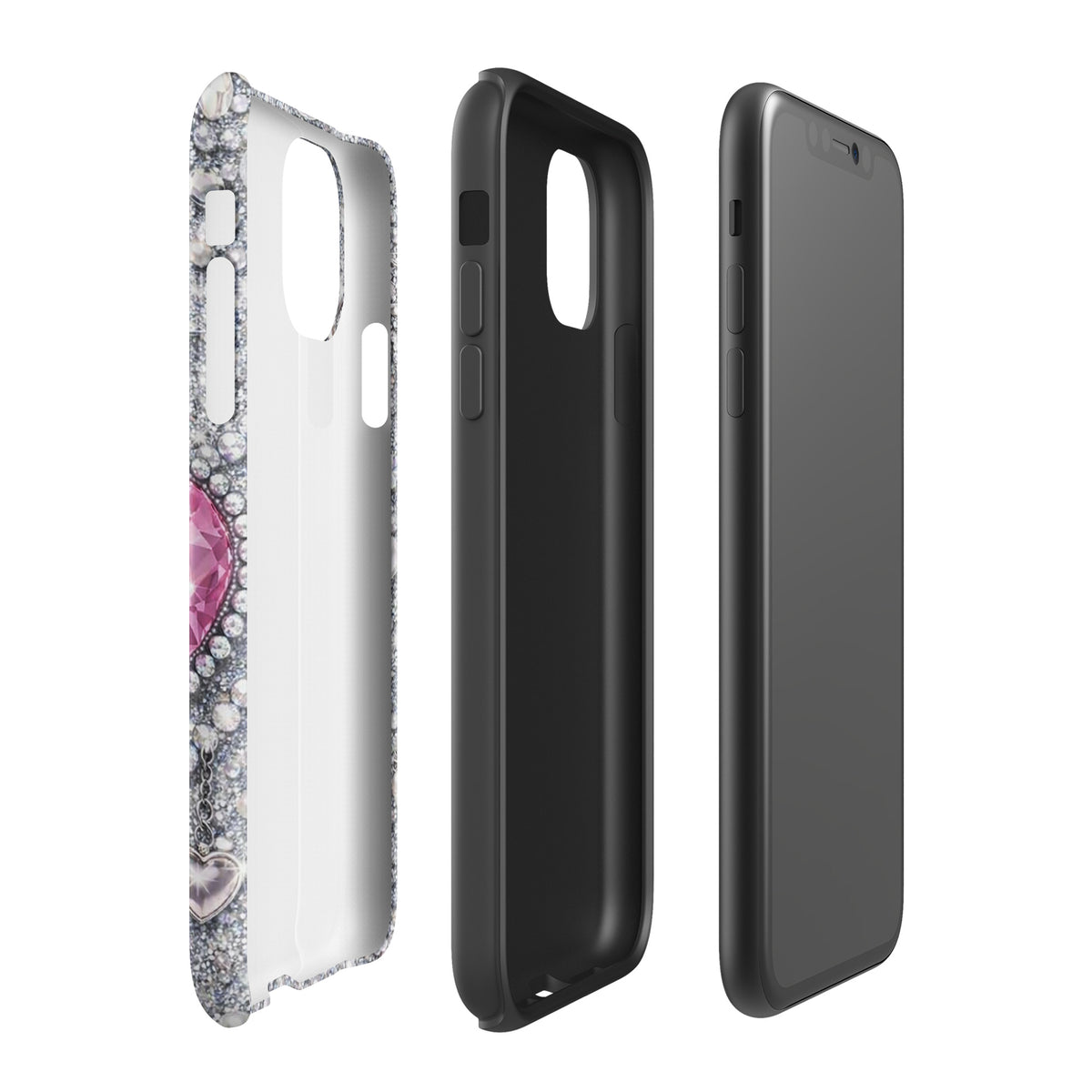 Phone Case for iPhone - Sparkling Heart Glam