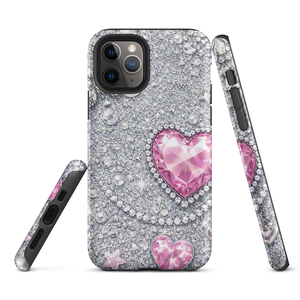 Phone Case for iPhone - Sparkling Heart Glam