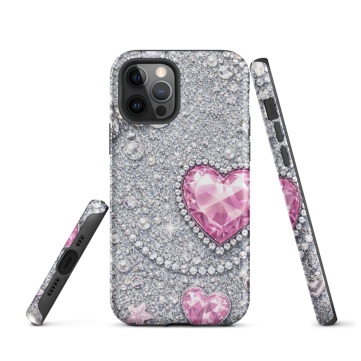 Phone Case for iPhone - Sparkling Heart Glam
