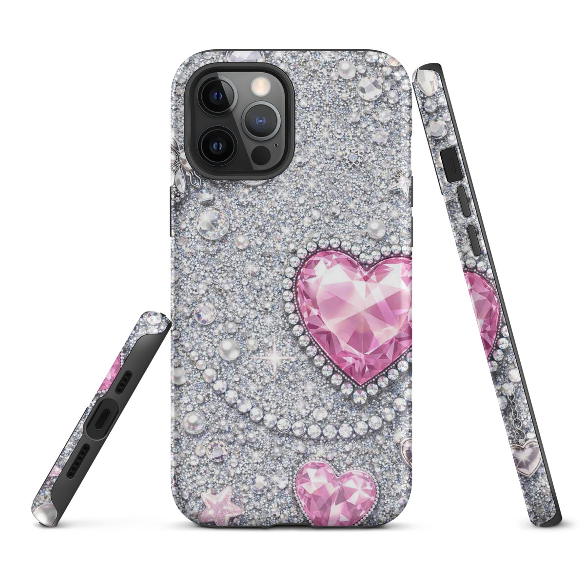 Phone Case for iPhone - Sparkling Heart Glam