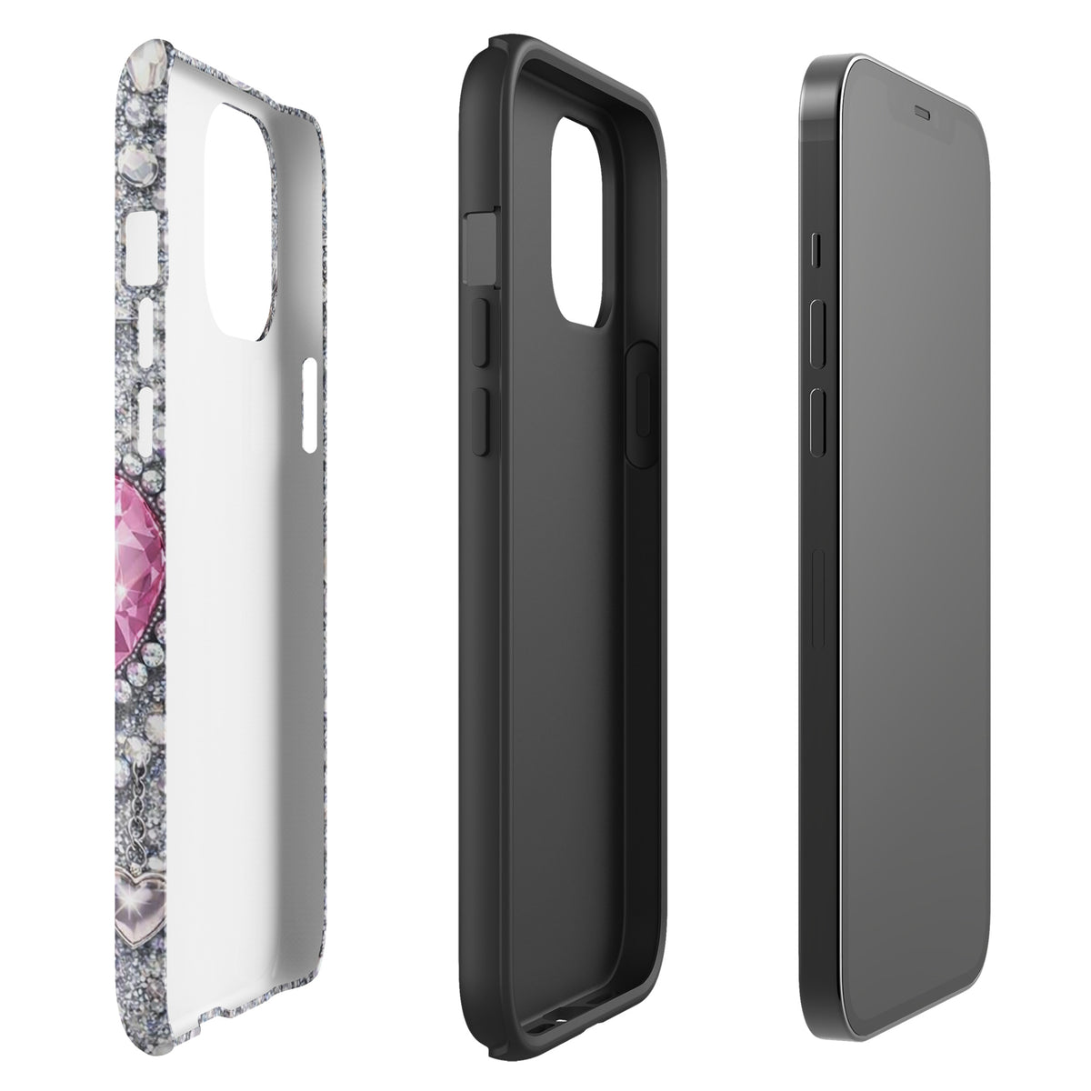 Phone Case for iPhone - Sparkling Heart Glam