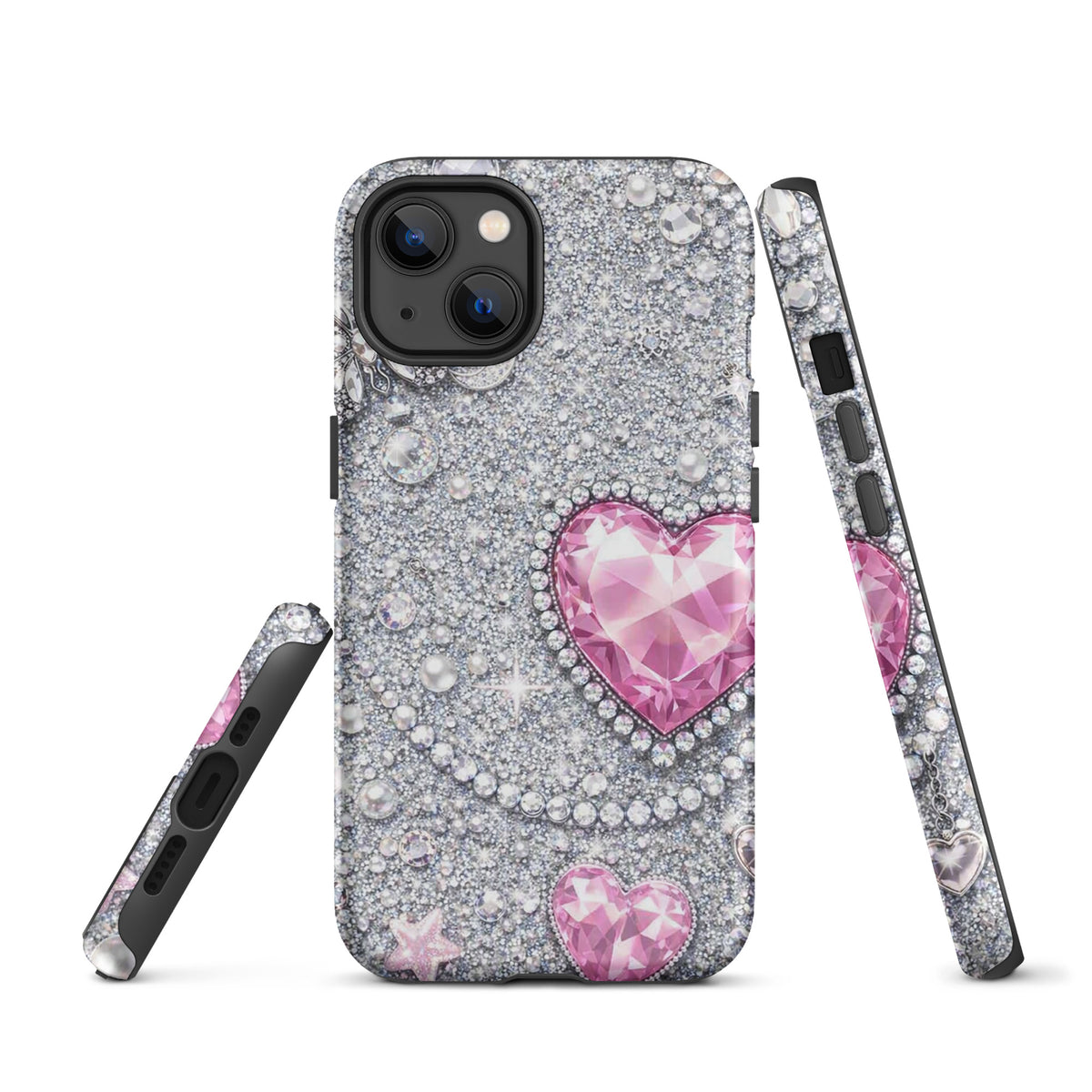 Phone Case for iPhone - Sparkling Heart Glam