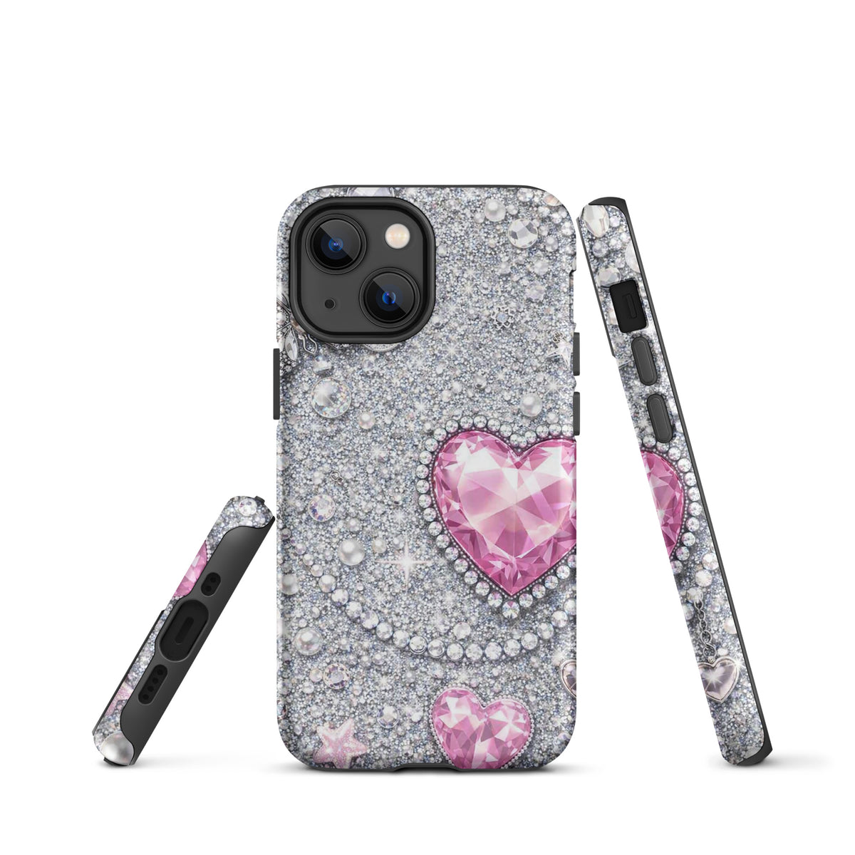 Phone Case for iPhone - Sparkling Heart Glam