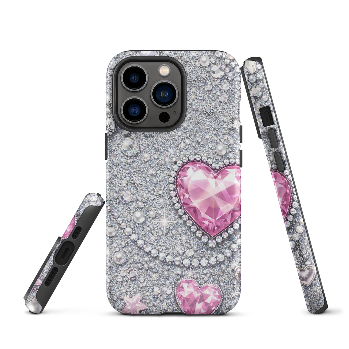 Phone Case for iPhone - Sparkling Heart Glam
