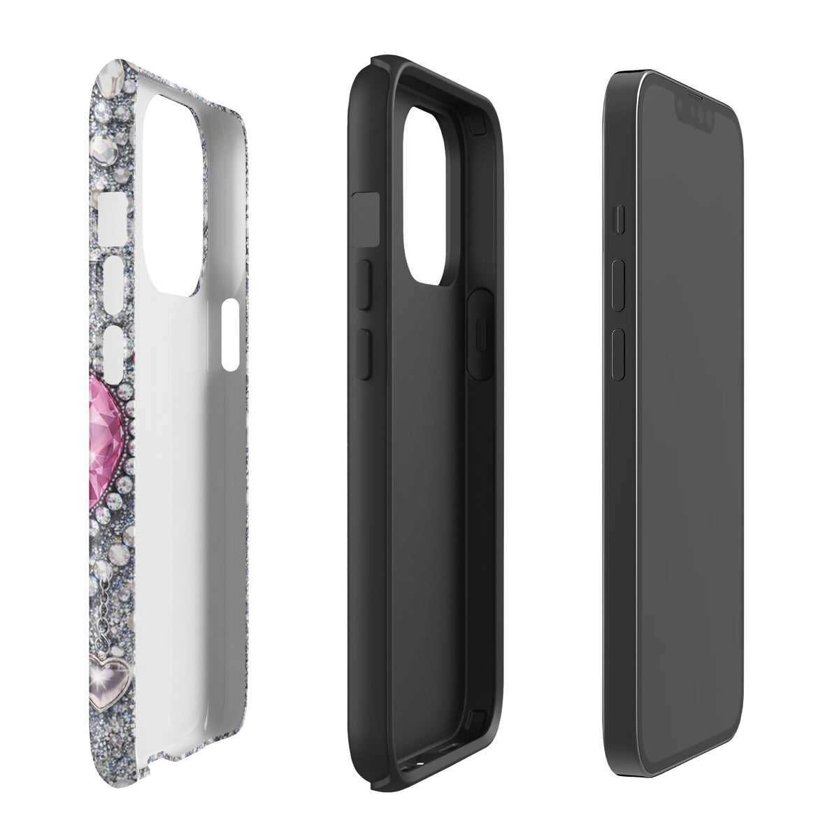 Phone Case for iPhone - Sparkling Heart Glam