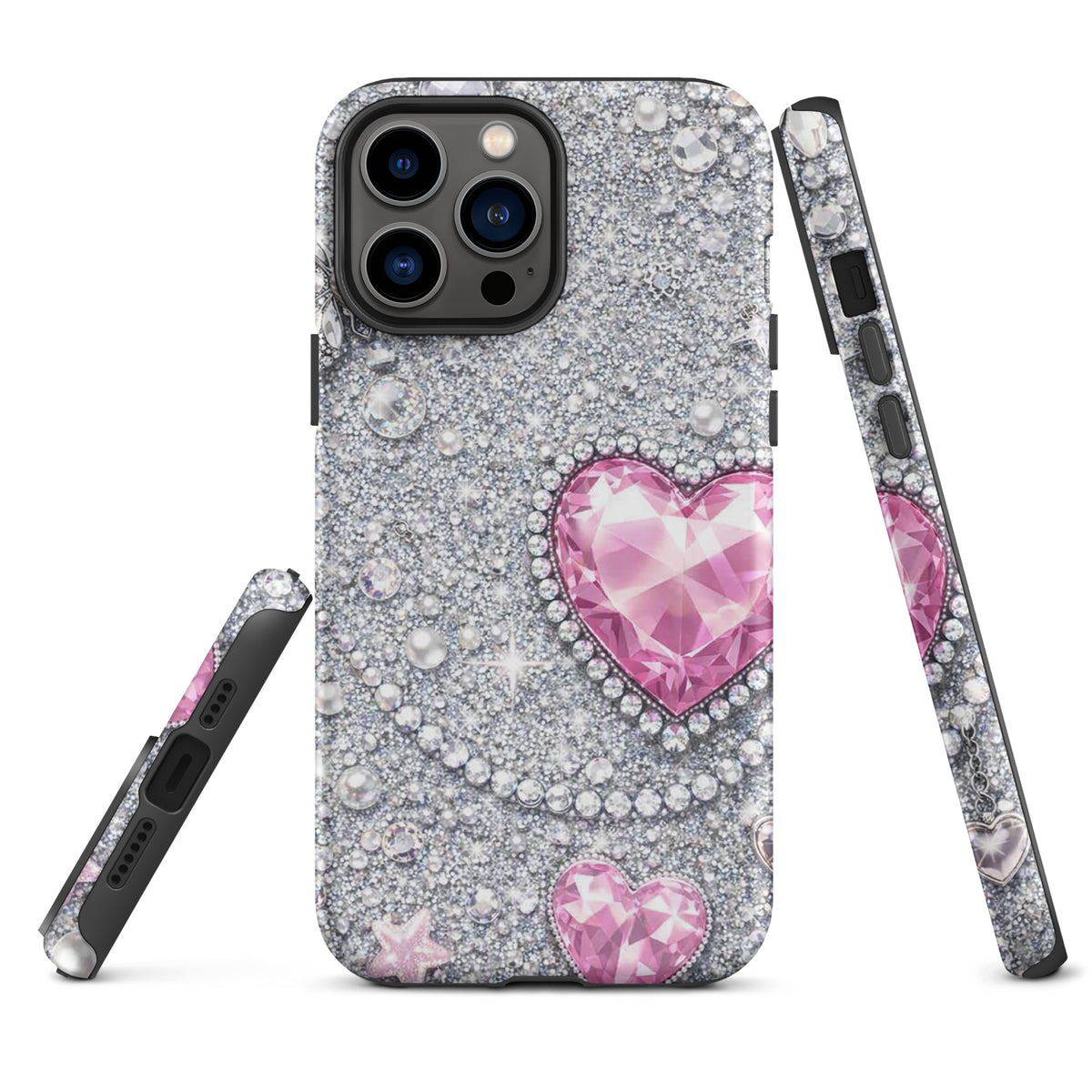 Phone Case for iPhone - Sparkling Heart Glam