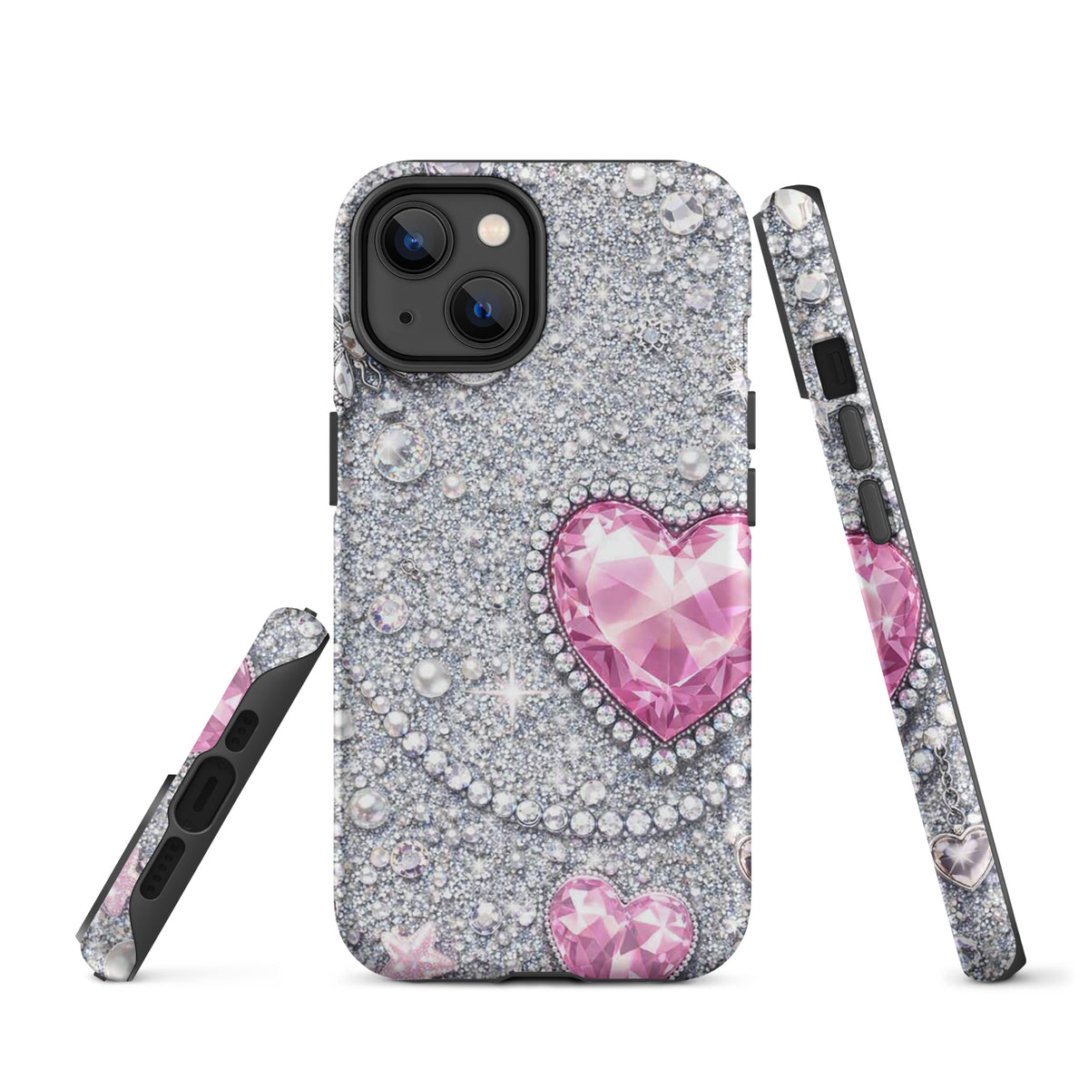 Phone Case for iPhone - Sparkling Heart Glam
