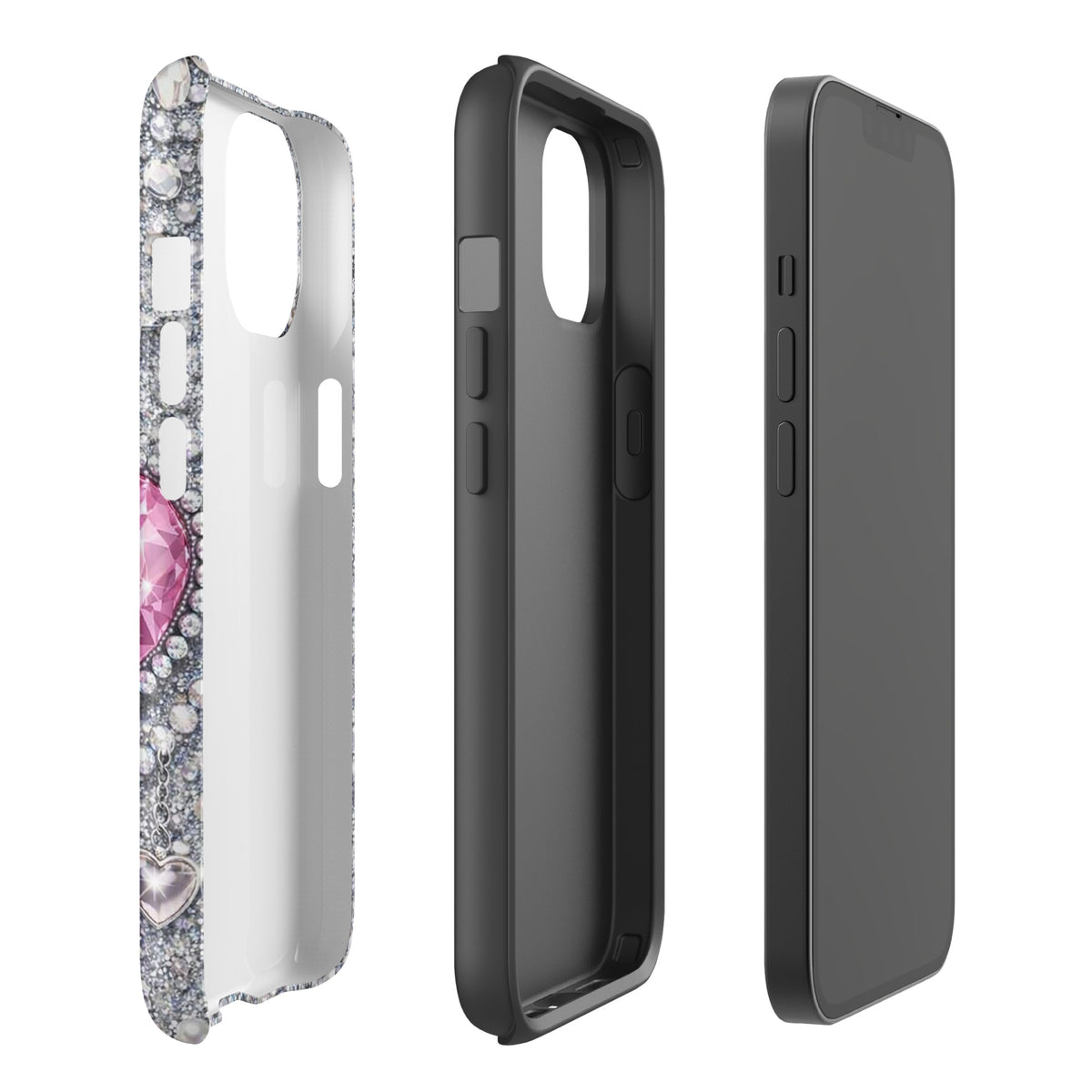 Phone Case for iPhone - Sparkling Heart Glam