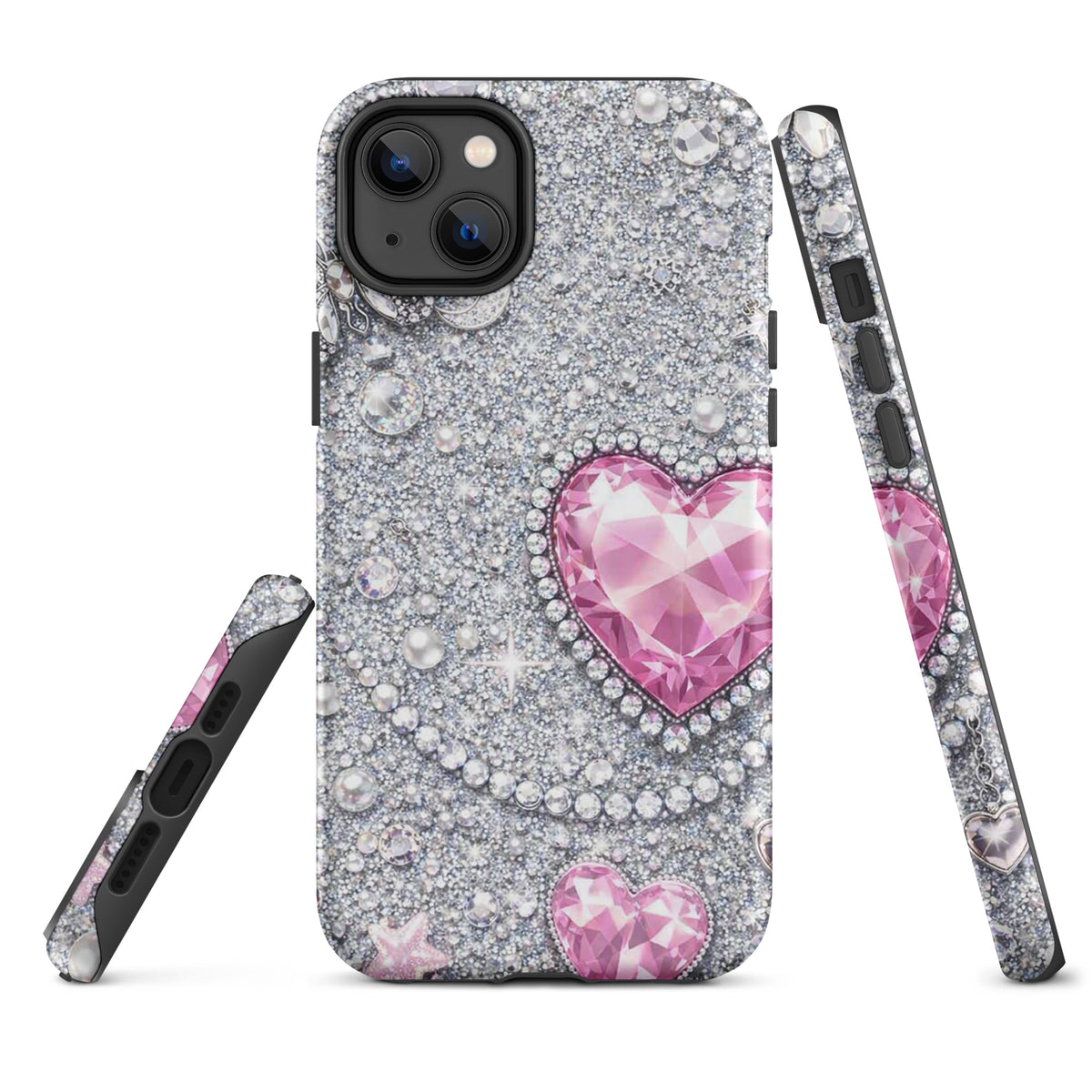 Phone Case for iPhone - Sparkling Heart Glam