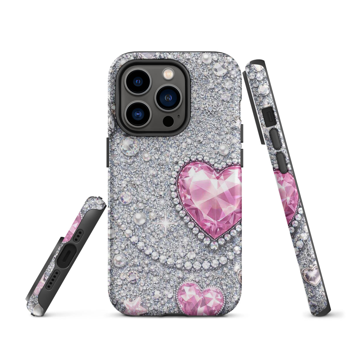 Phone Case for iPhone - Sparkling Heart Glam