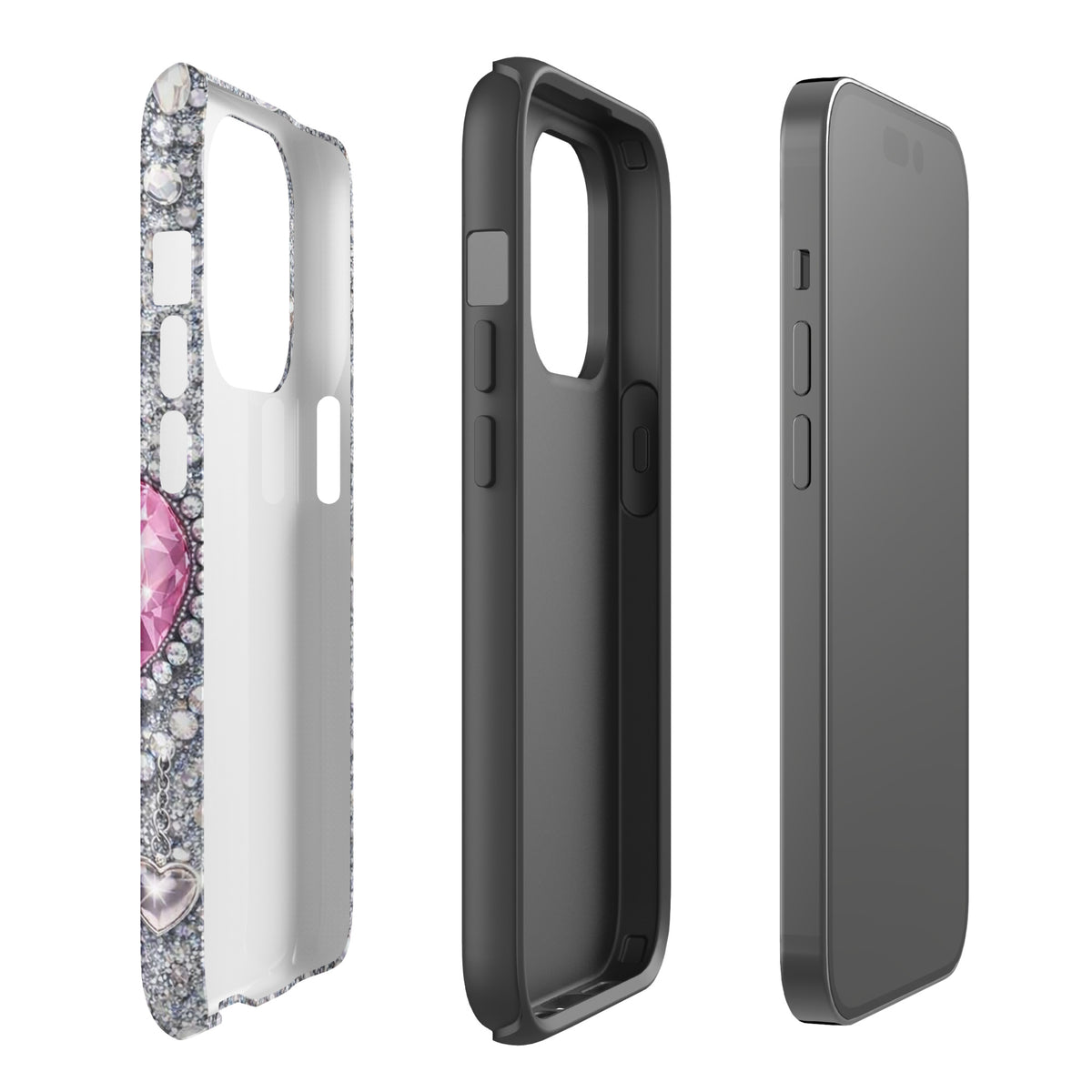 Phone Case for iPhone - Sparkling Heart Glam
