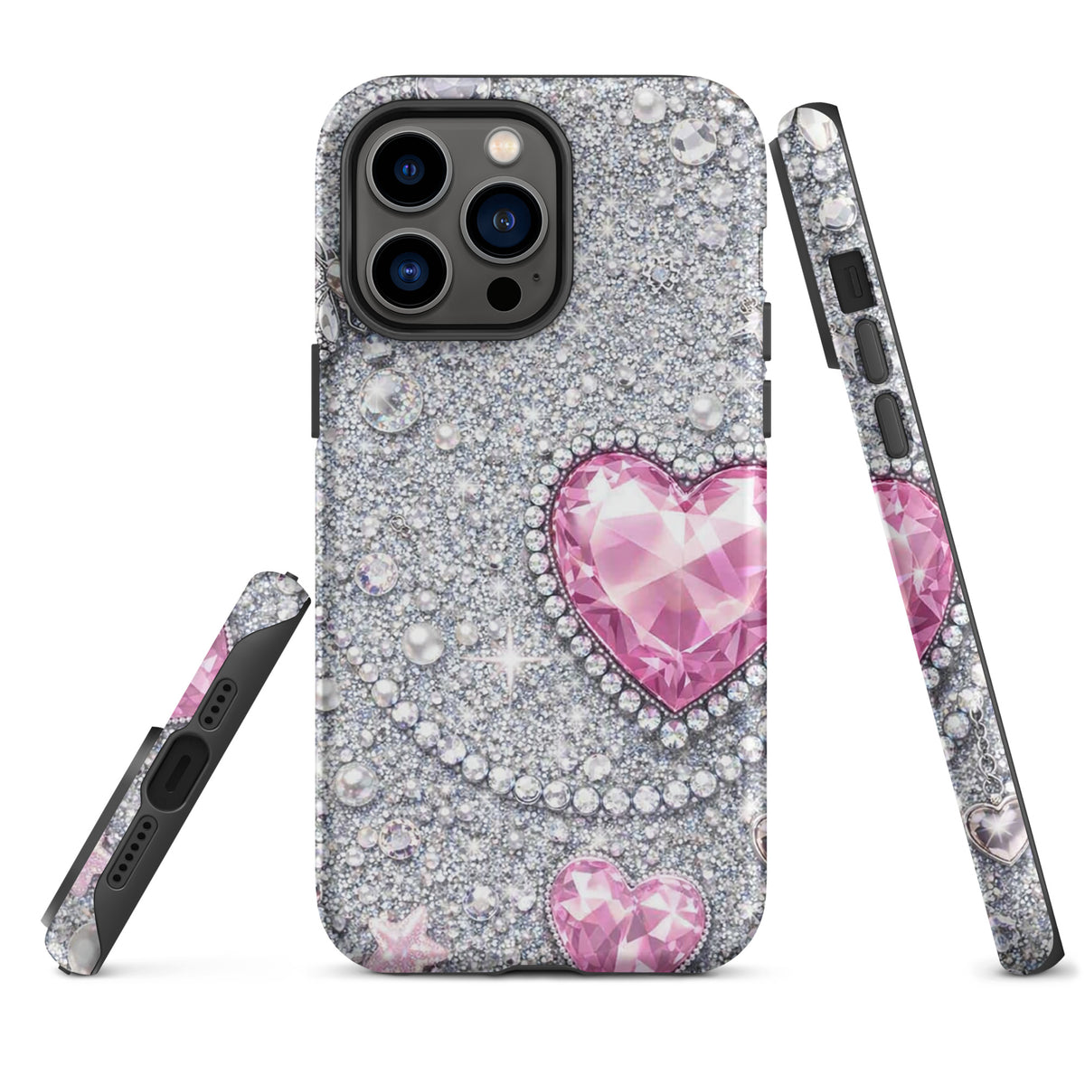 Phone Case for iPhone - Sparkling Heart Glam