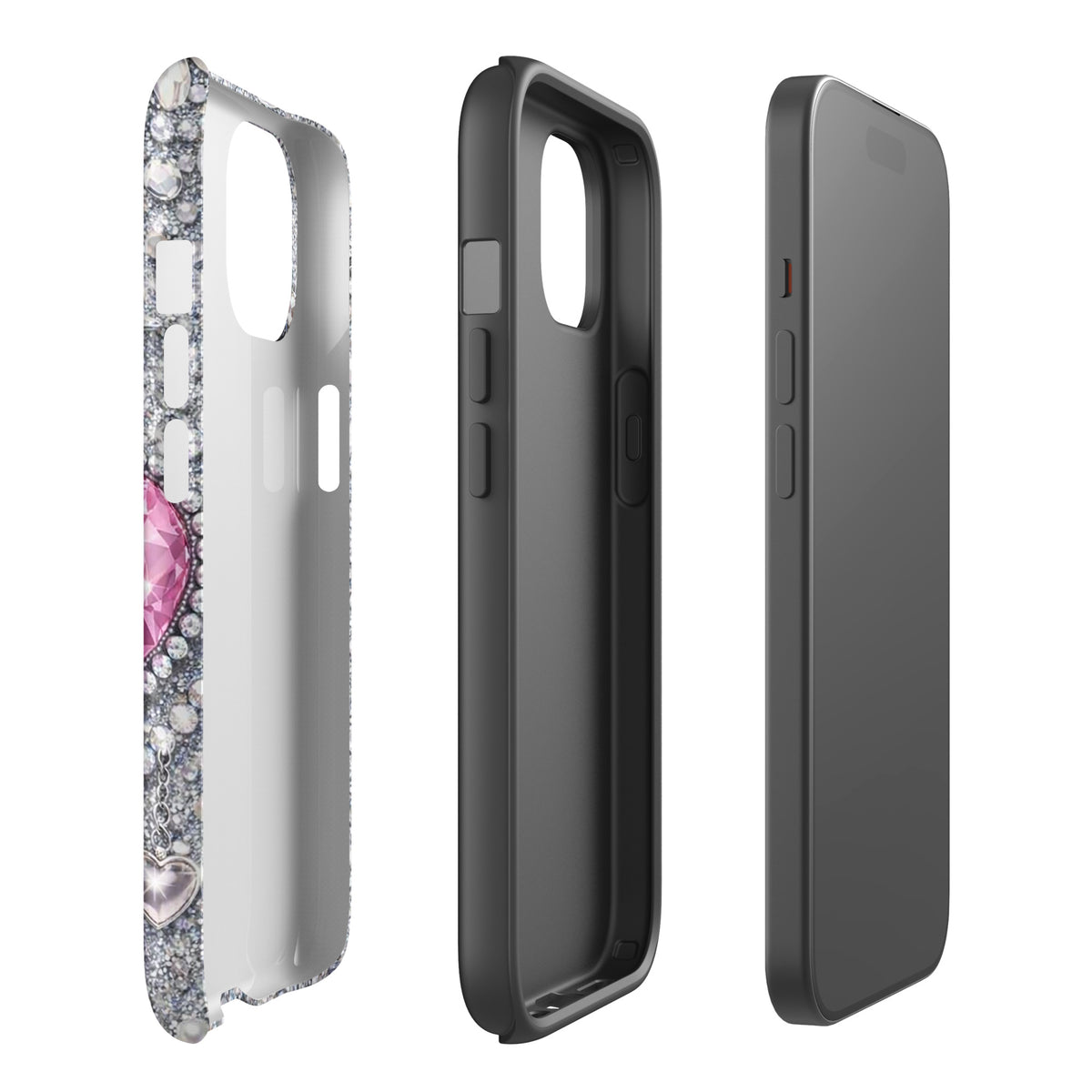 Phone Case for iPhone - Sparkling Heart Glam