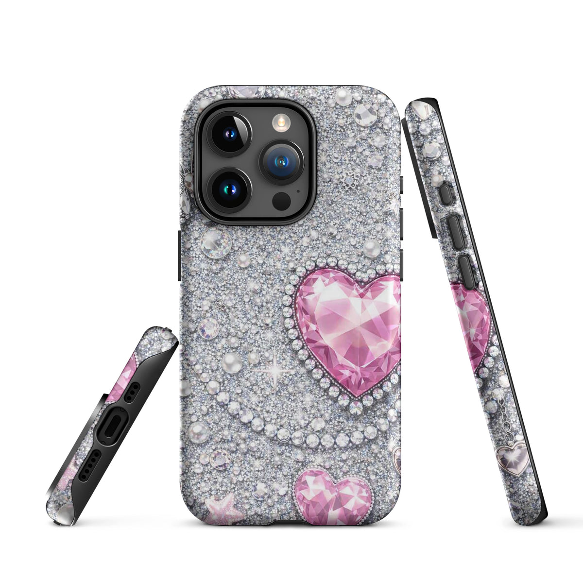 Phone Case for iPhone - Sparkling Heart Glam