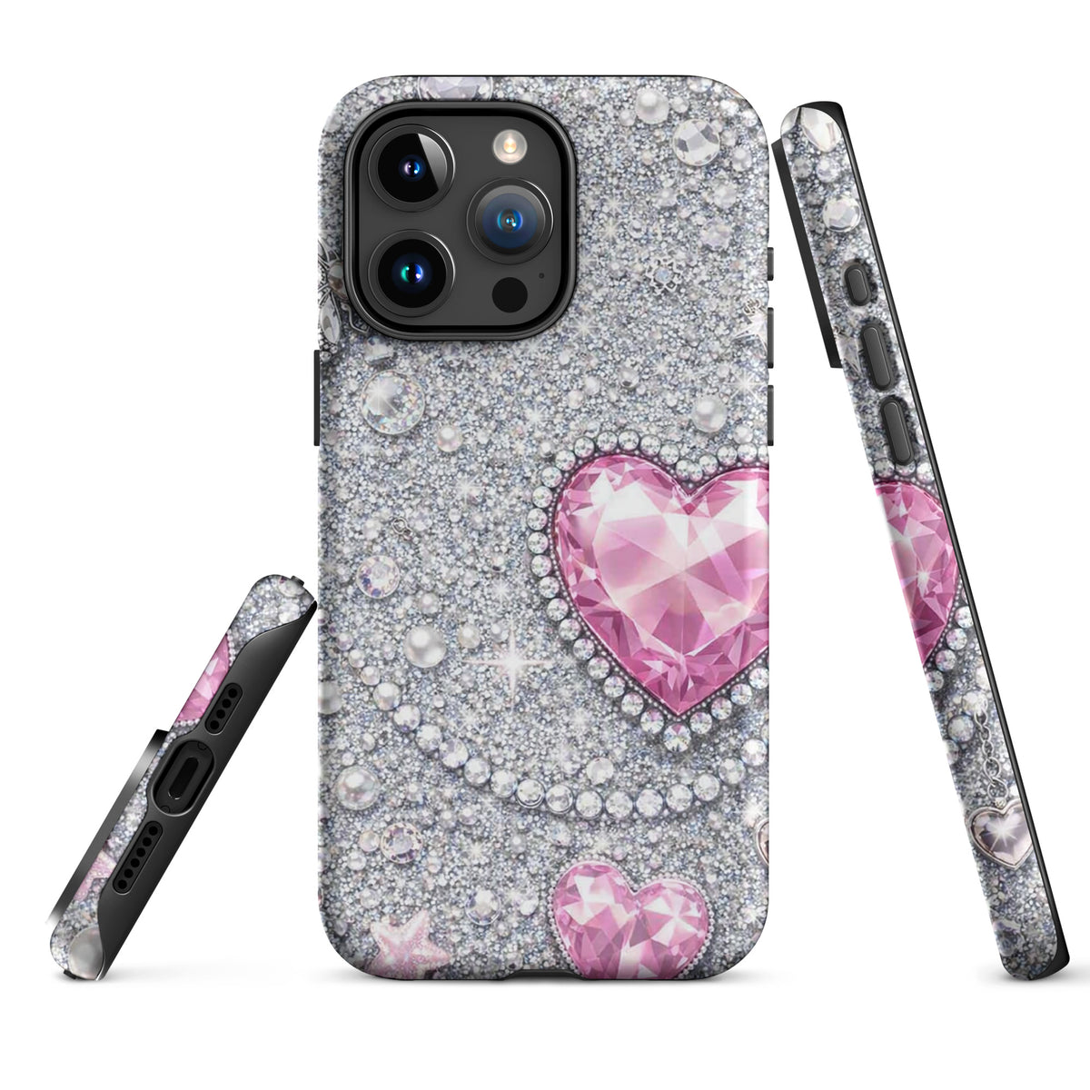 Phone Case for iPhone - Sparkling Heart Glam