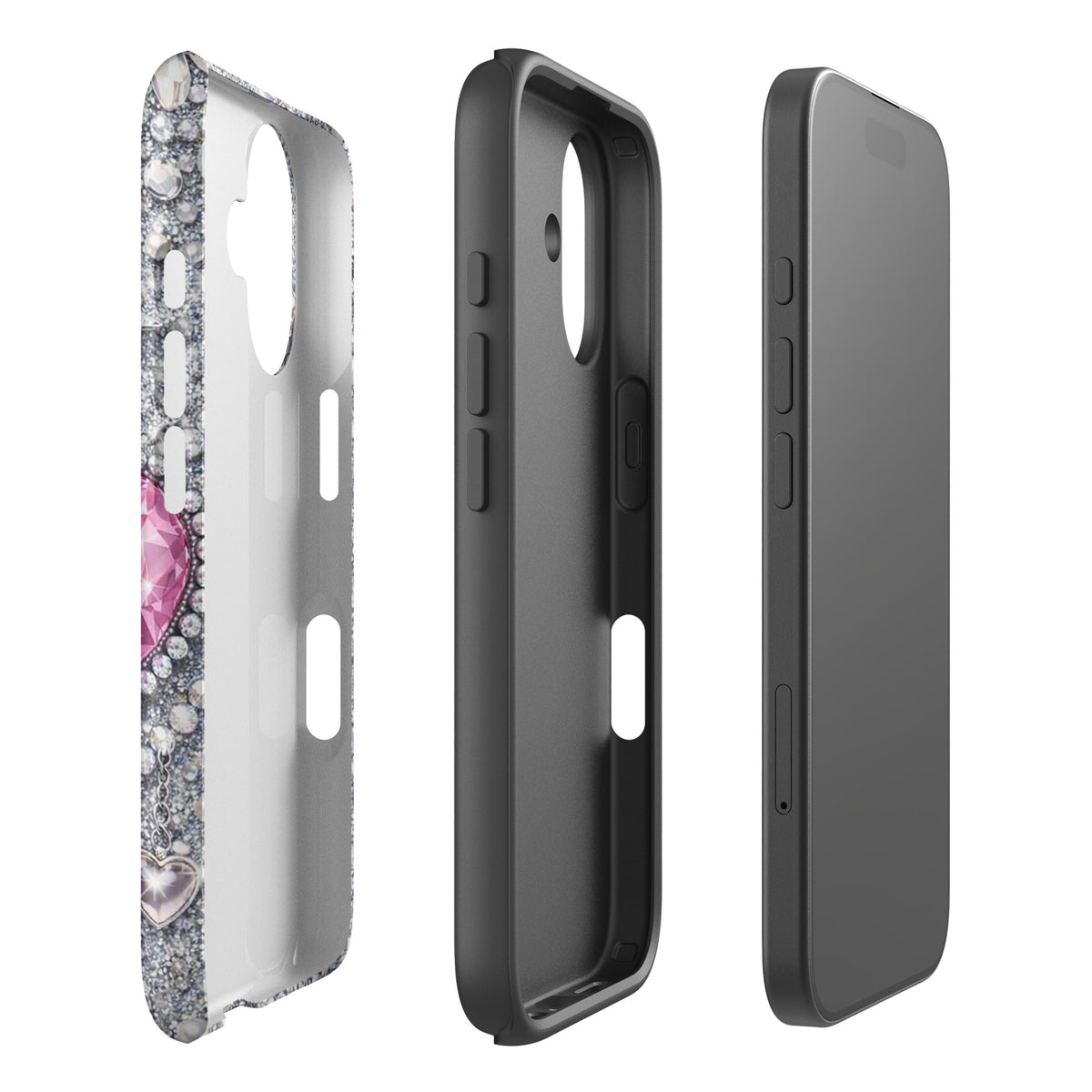 Phone Case for iPhone - Sparkling Heart Glam