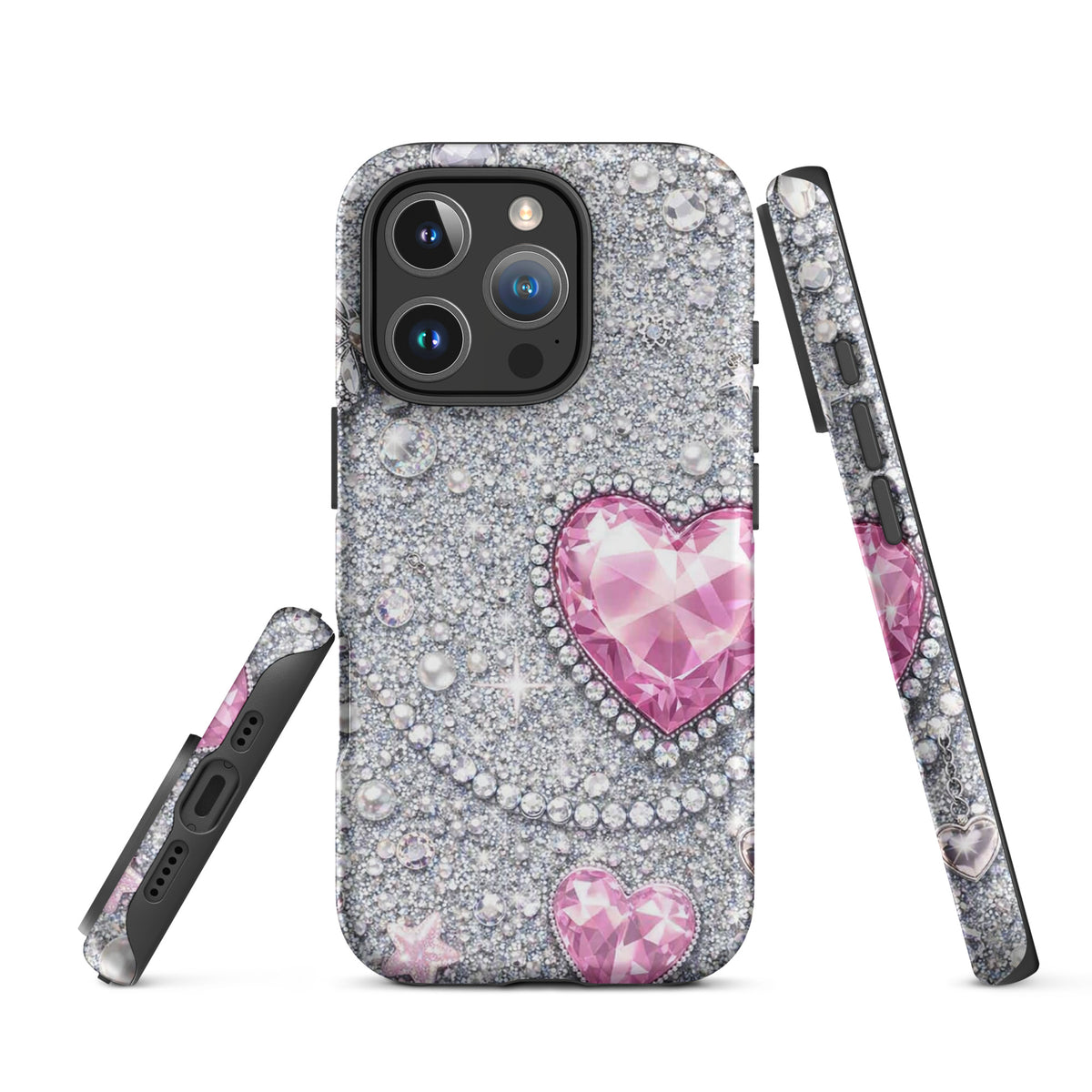 Phone Case for iPhone - Sparkling Heart Glam