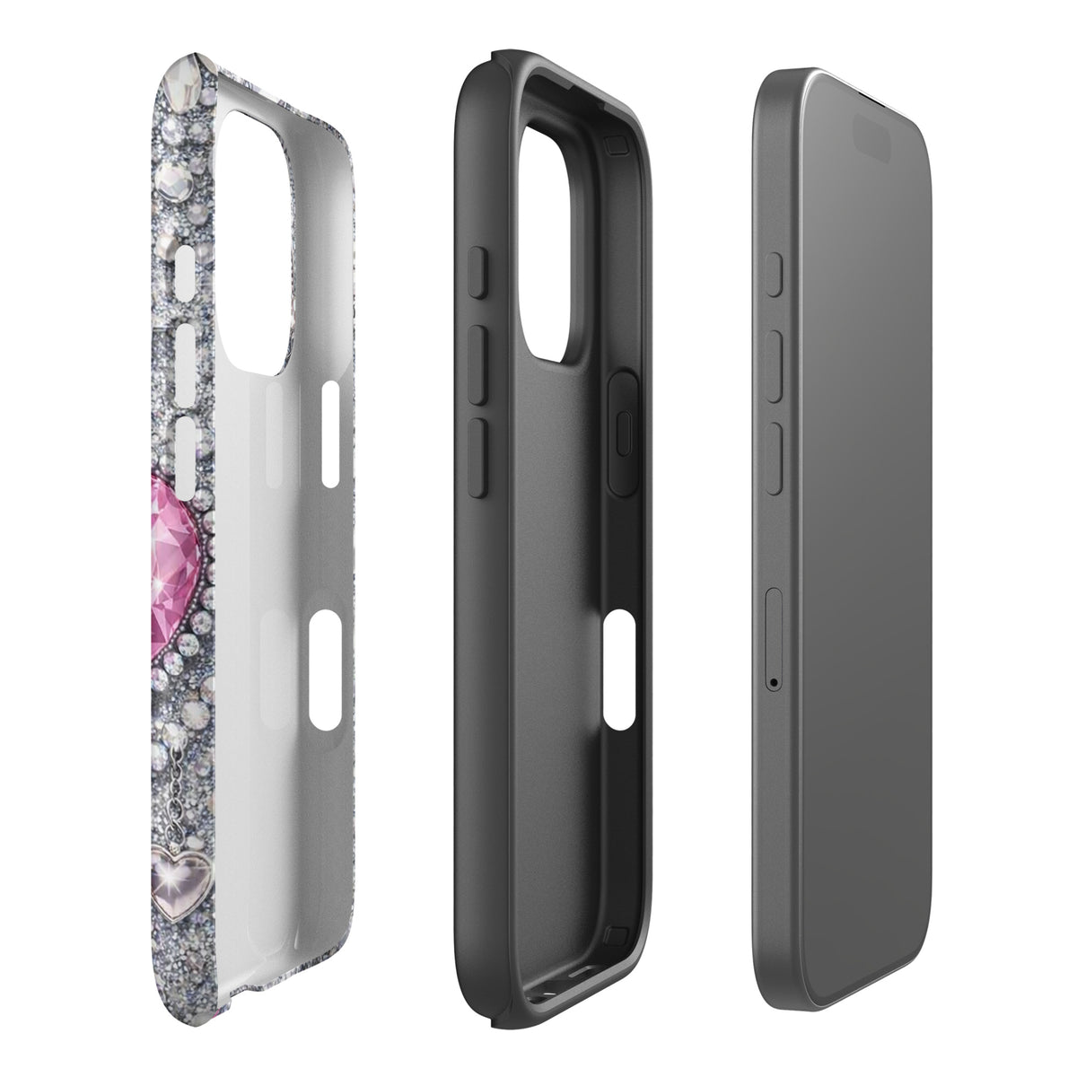 Phone Case for iPhone - Sparkling Heart Glam