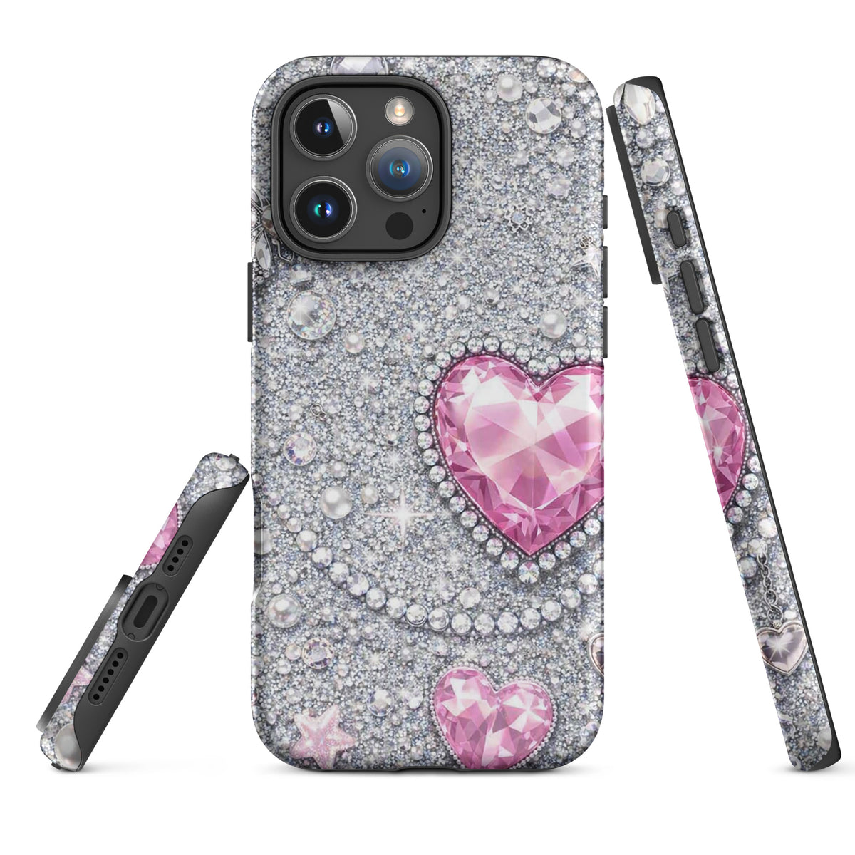 Phone Case for iPhone - Sparkling Heart Glam
