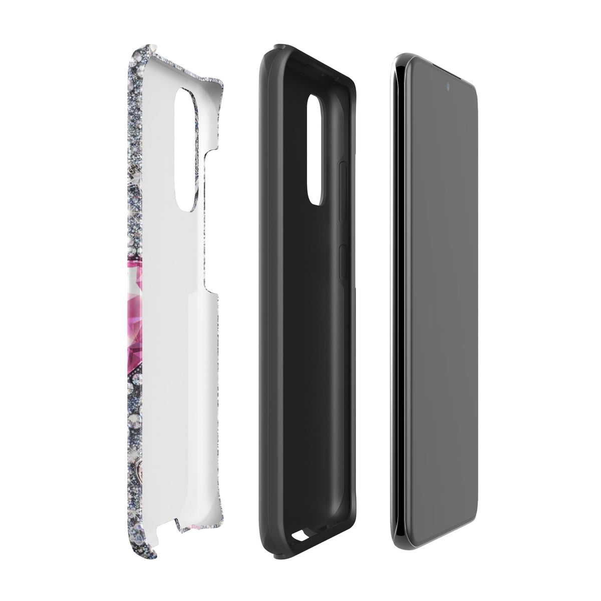 Phone Case for Samsung Galaxy - Sparkling Heart Glam