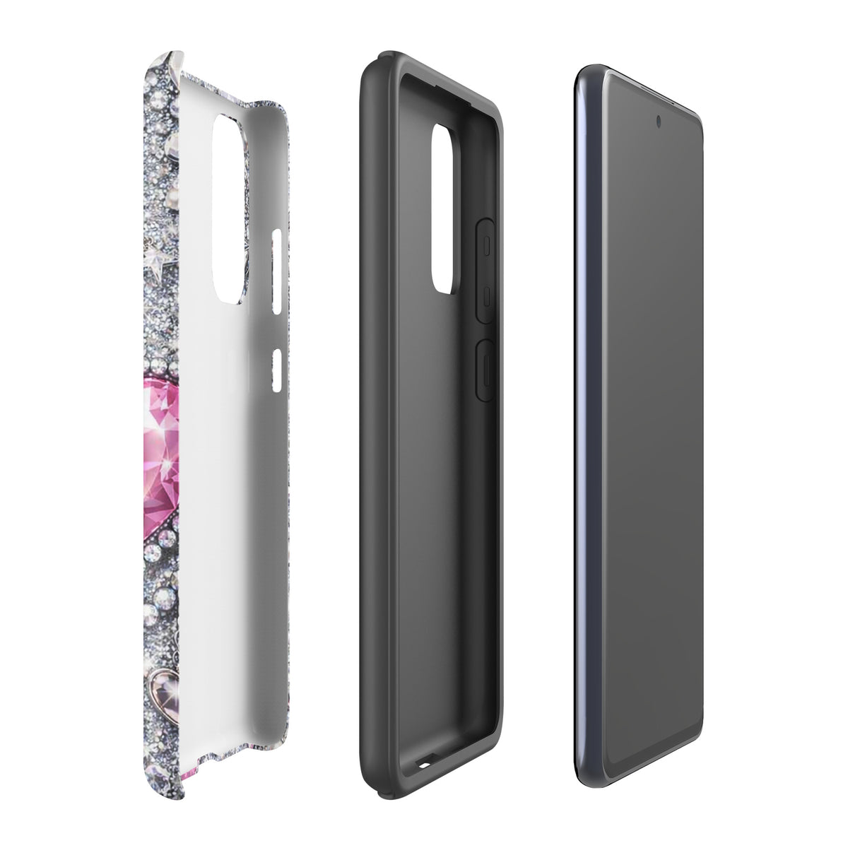 Phone Case for Samsung Galaxy - Sparkling Heart Glam