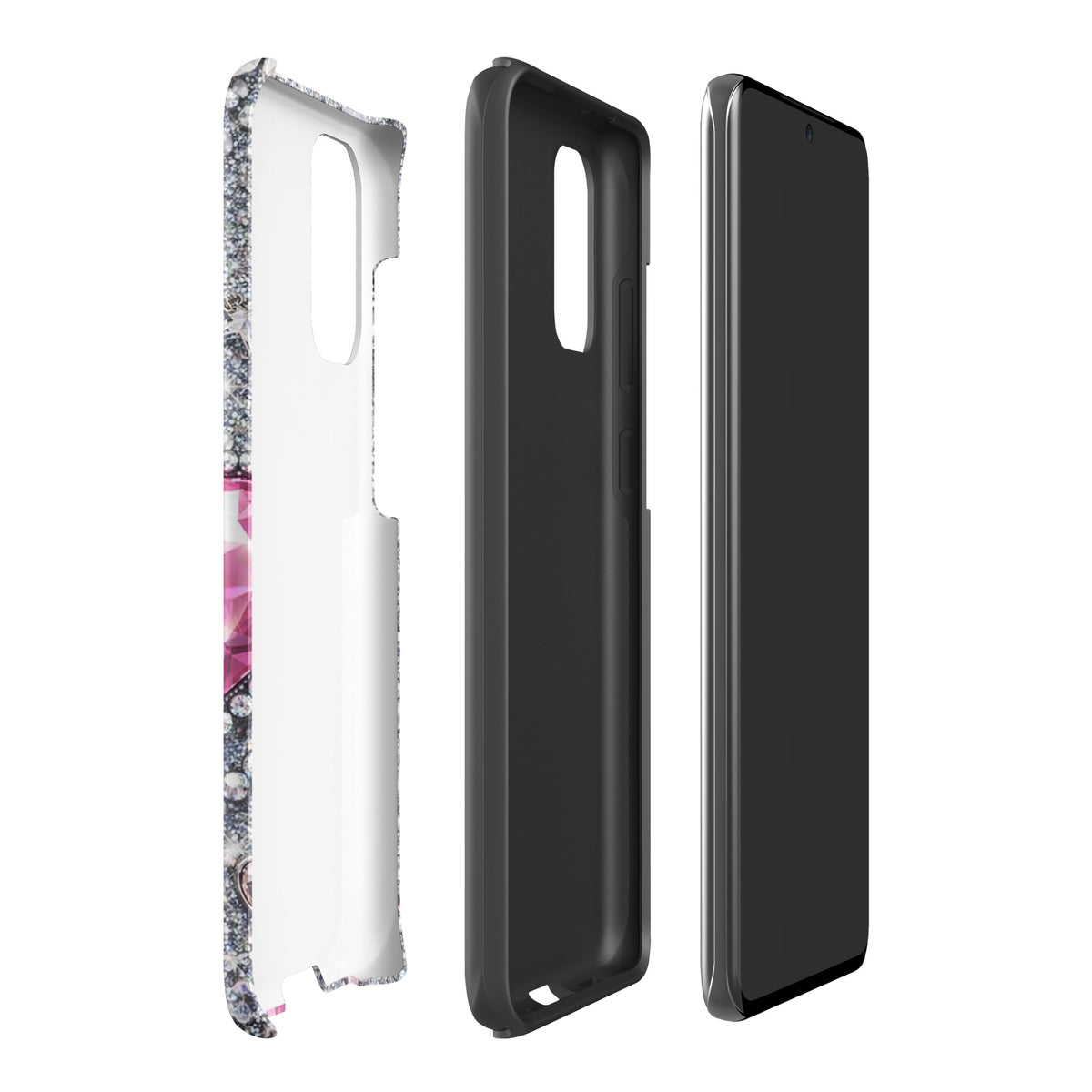 Phone Case for Samsung Galaxy - Sparkling Heart Glam