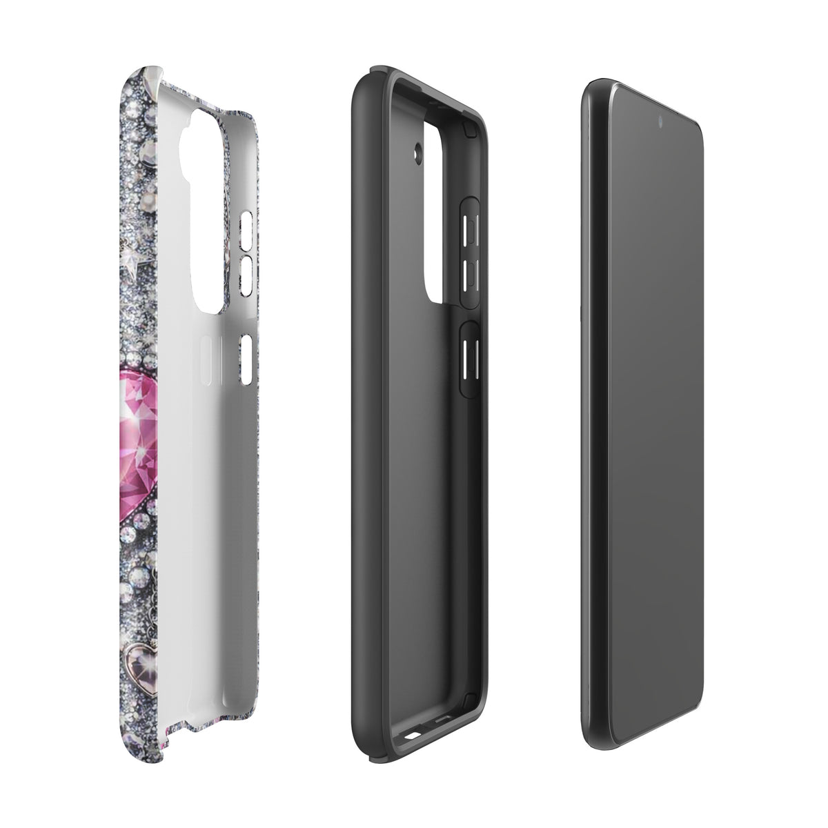 Phone Case for Samsung Galaxy - Sparkling Heart Glam