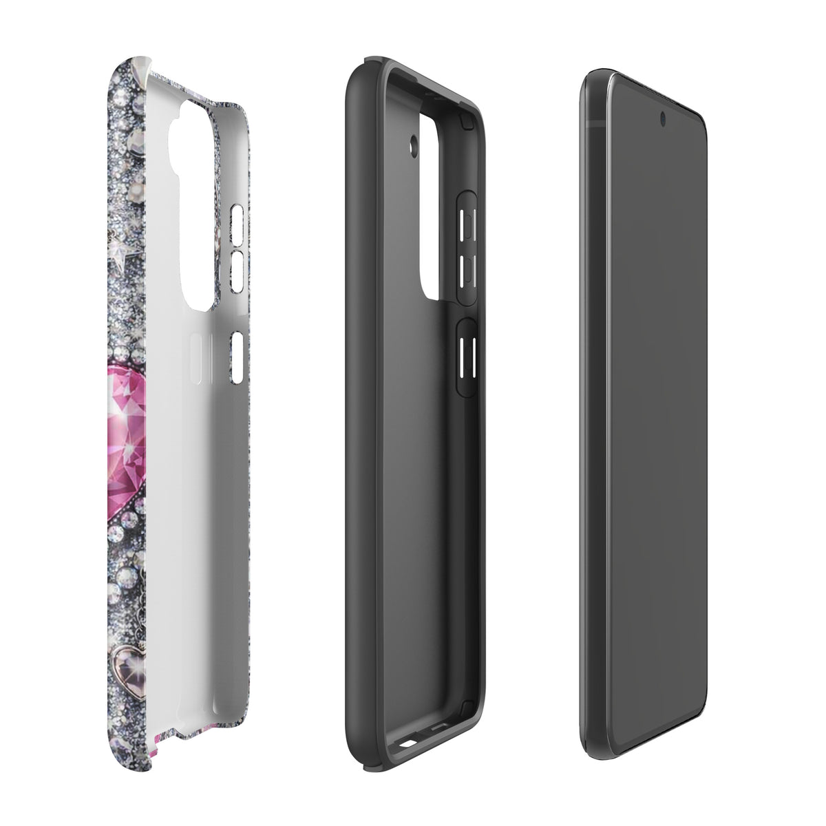 Phone Case for Samsung Galaxy - Sparkling Heart Glam
