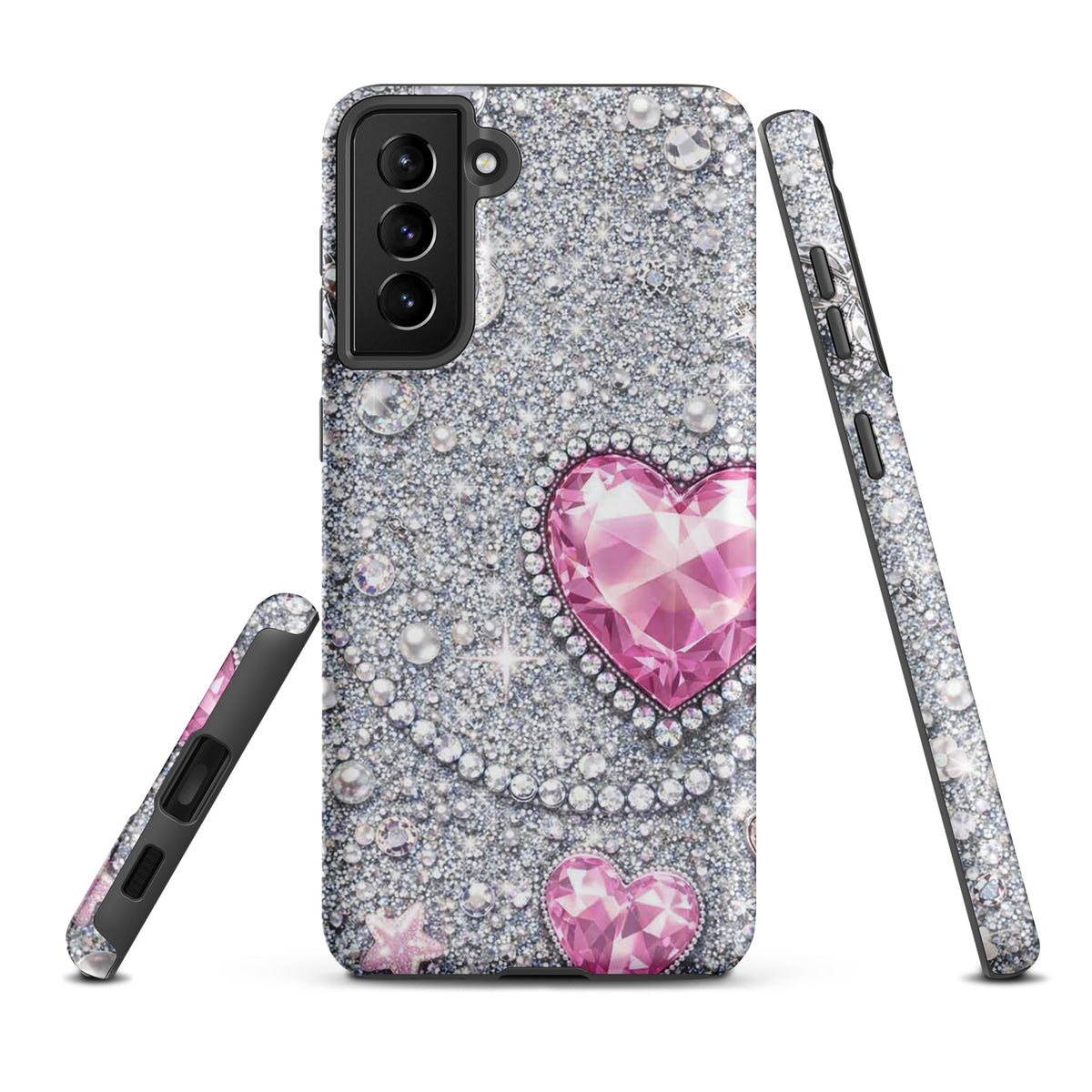 Phone Case for Samsung Galaxy - Sparkling Heart Glam