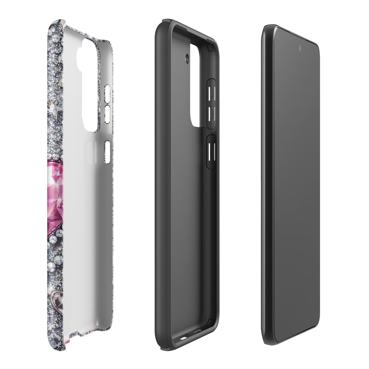 Phone Case for Samsung Galaxy - Sparkling Heart Glam