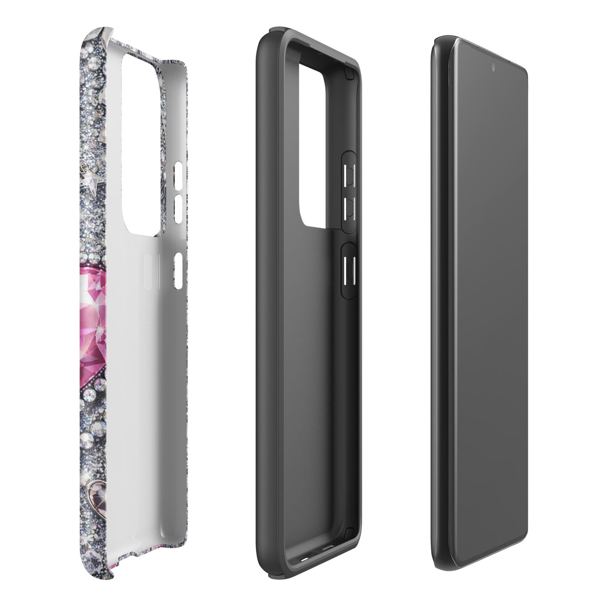 Phone Case for Samsung Galaxy - Sparkling Heart Glam