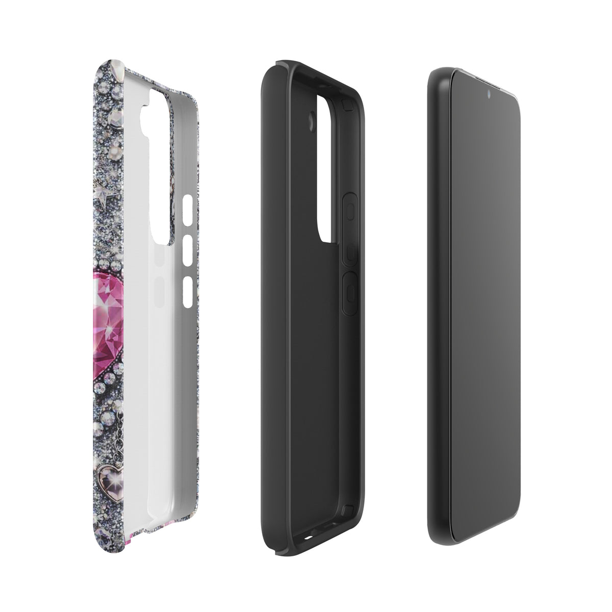 Phone Case for Samsung Galaxy - Sparkling Heart Glam