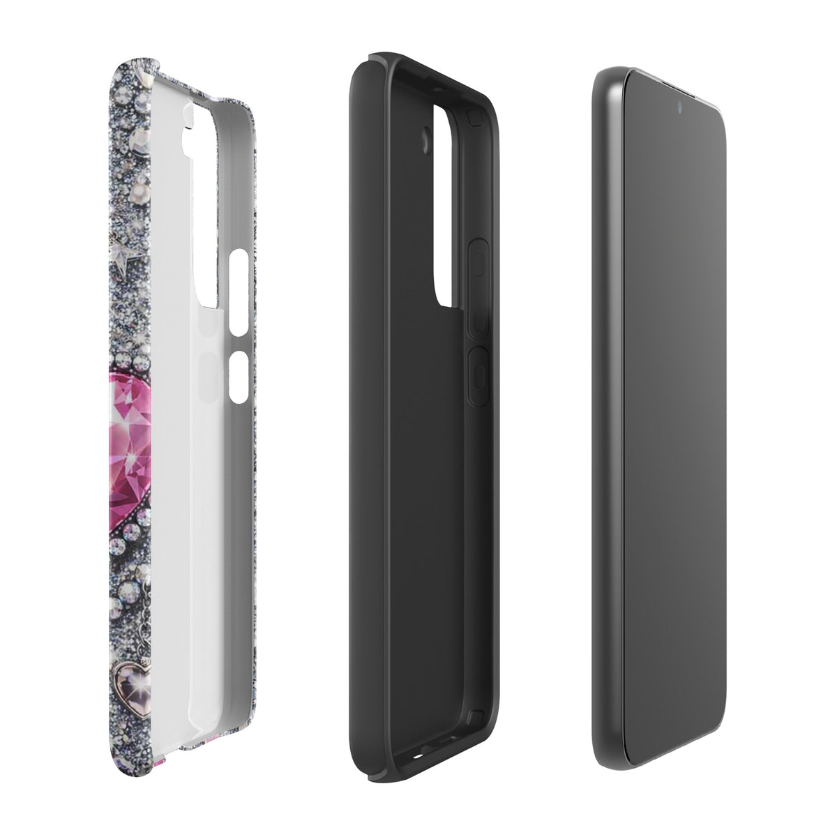 Phone Case for Samsung Galaxy - Sparkling Heart Glam