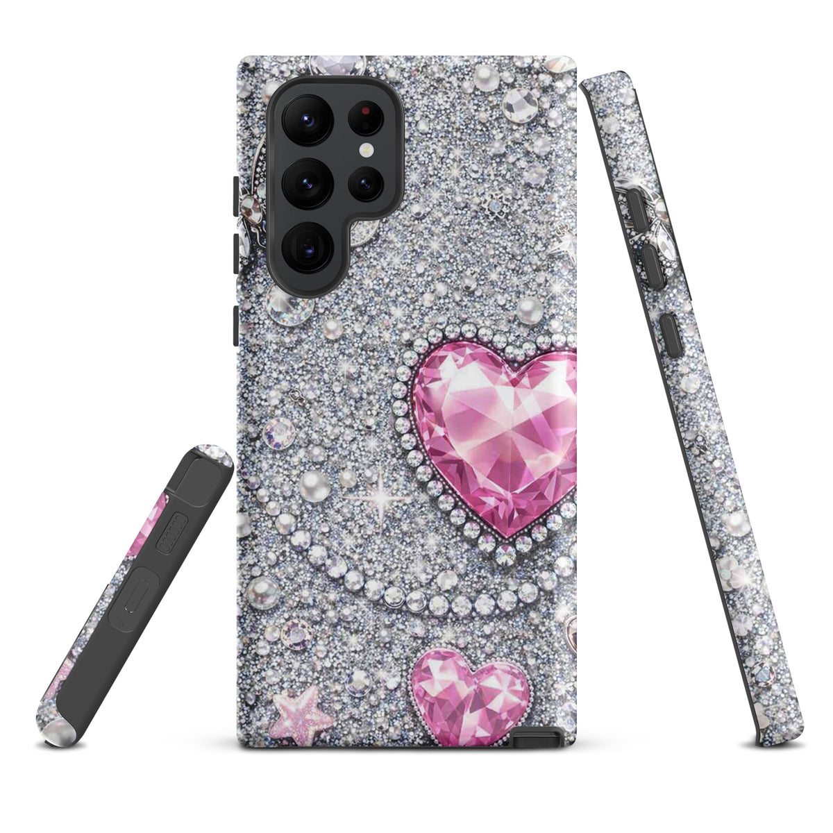 Phone Case for Samsung Galaxy - Sparkling Heart Glam