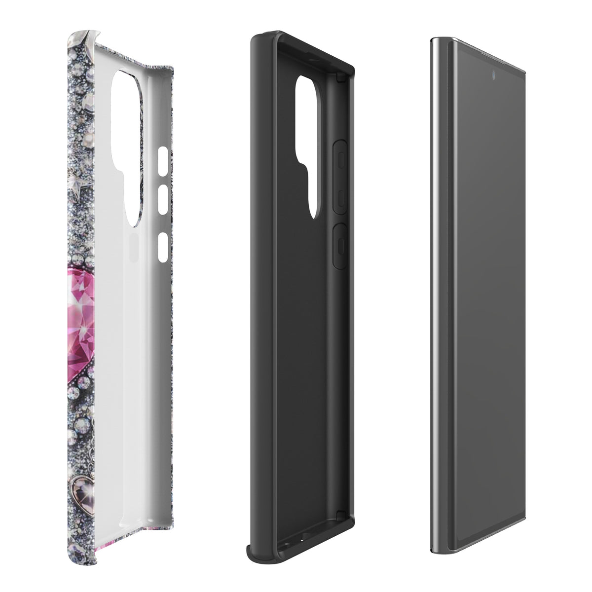 Phone Case for Samsung Galaxy - Sparkling Heart Glam