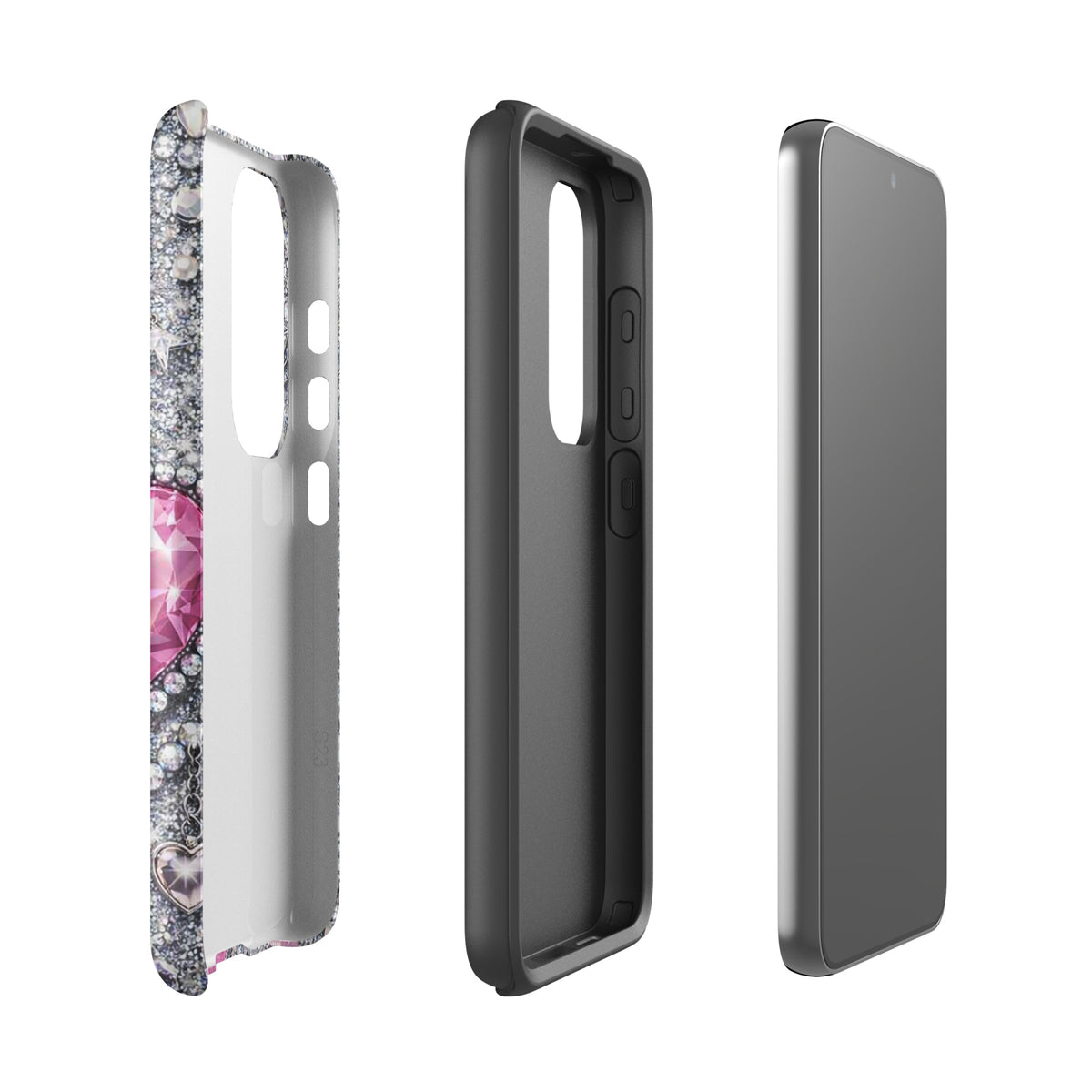Phone Case for Samsung Galaxy - Sparkling Heart Glam