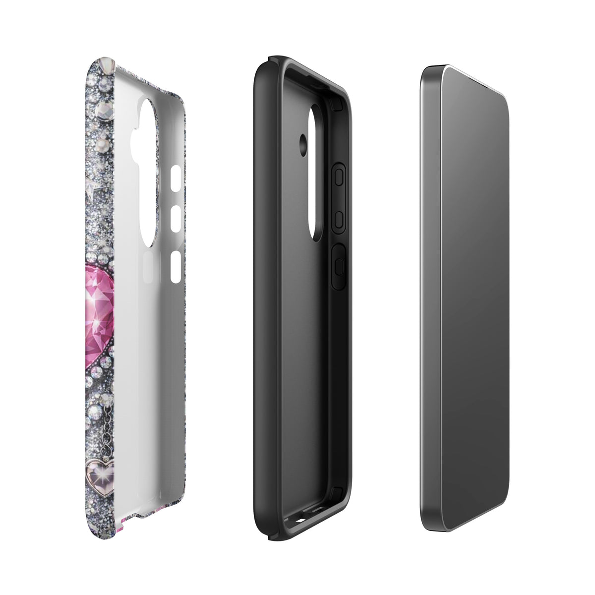 Phone Case for Samsung Galaxy - Sparkling Heart Glam