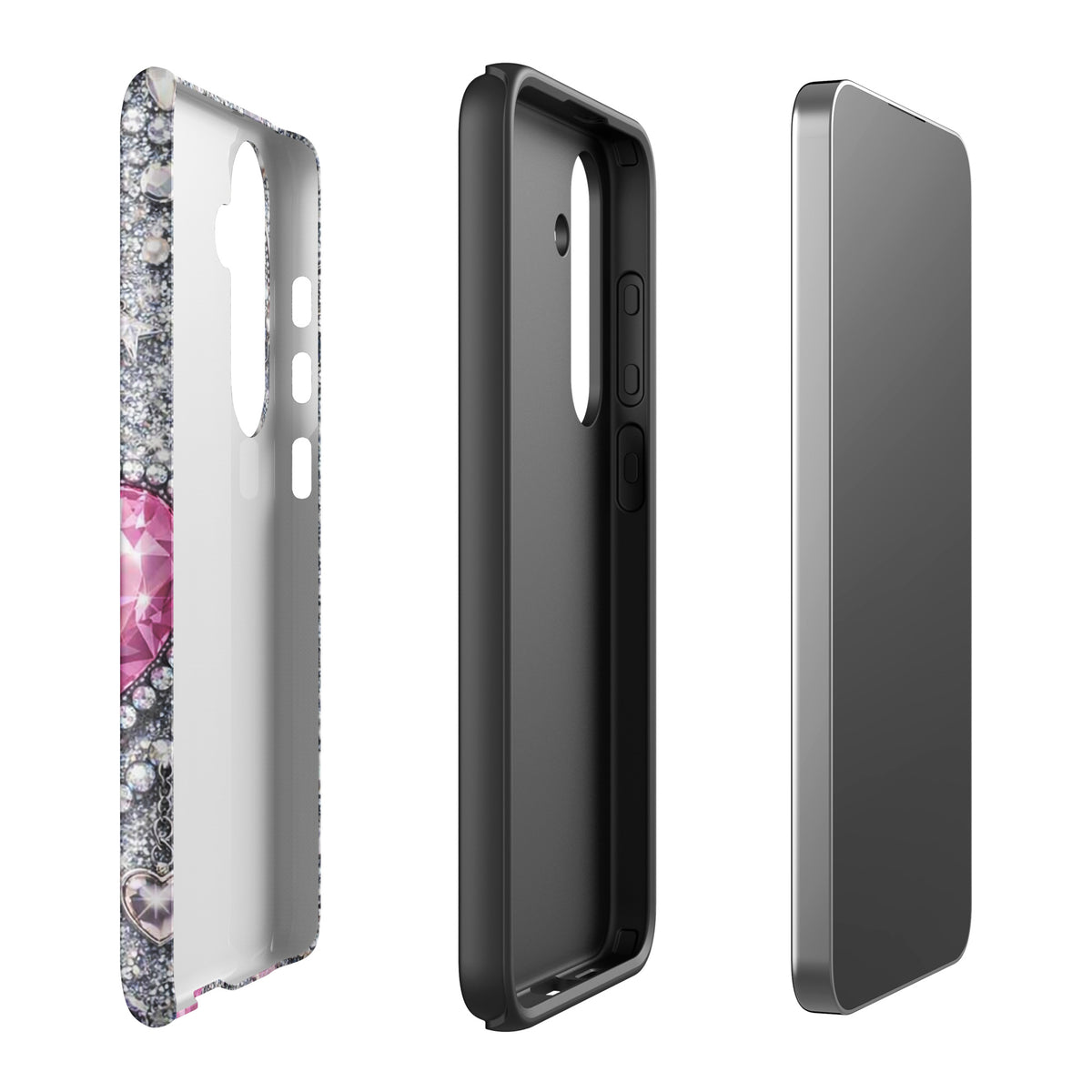 Phone Case for Samsung Galaxy - Sparkling Heart Glam