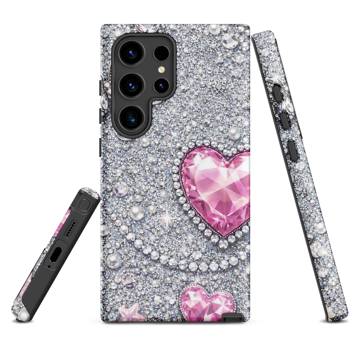 Phone Case for Samsung Galaxy - Sparkling Heart Glam