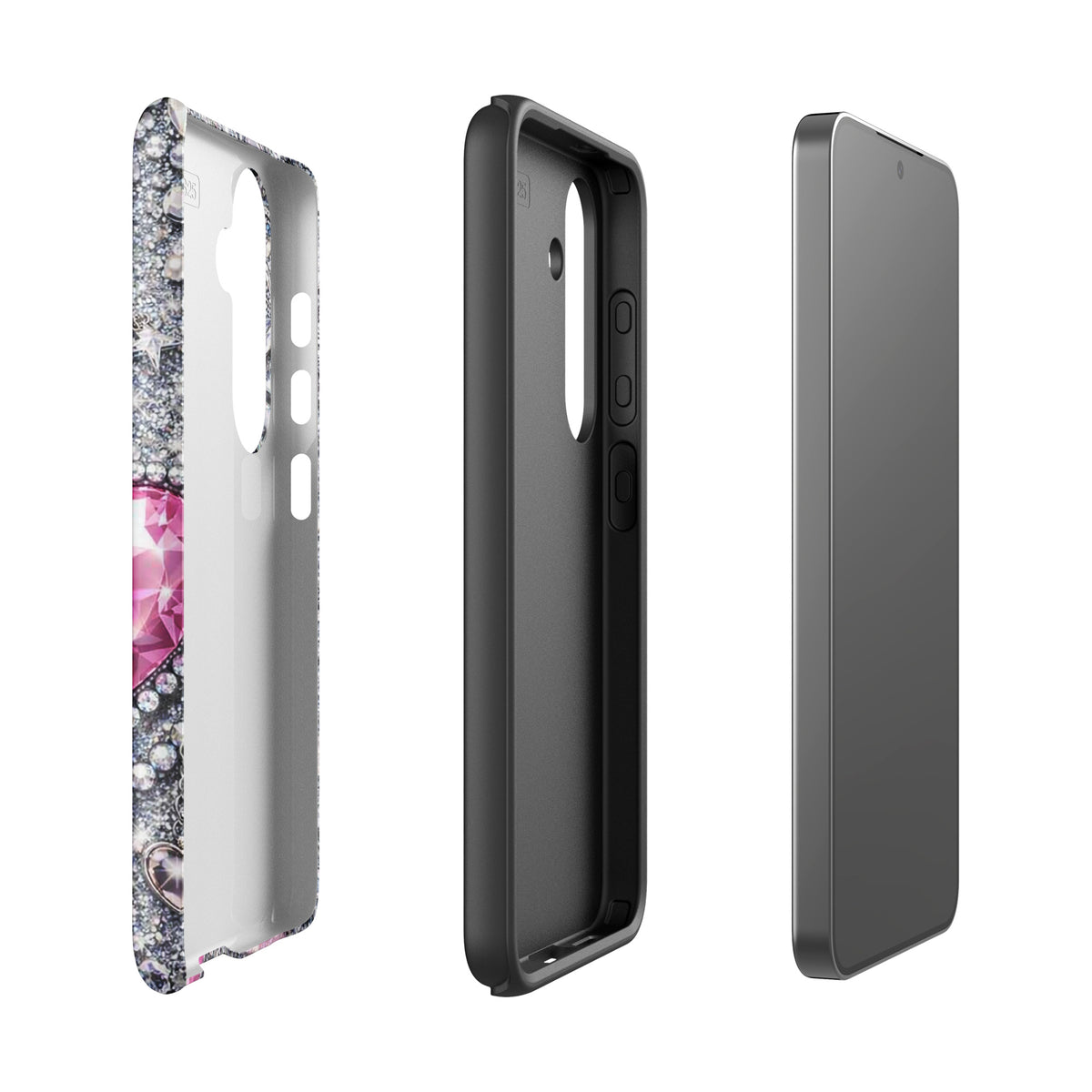 Phone Case for Samsung Galaxy - Sparkling Heart Glam