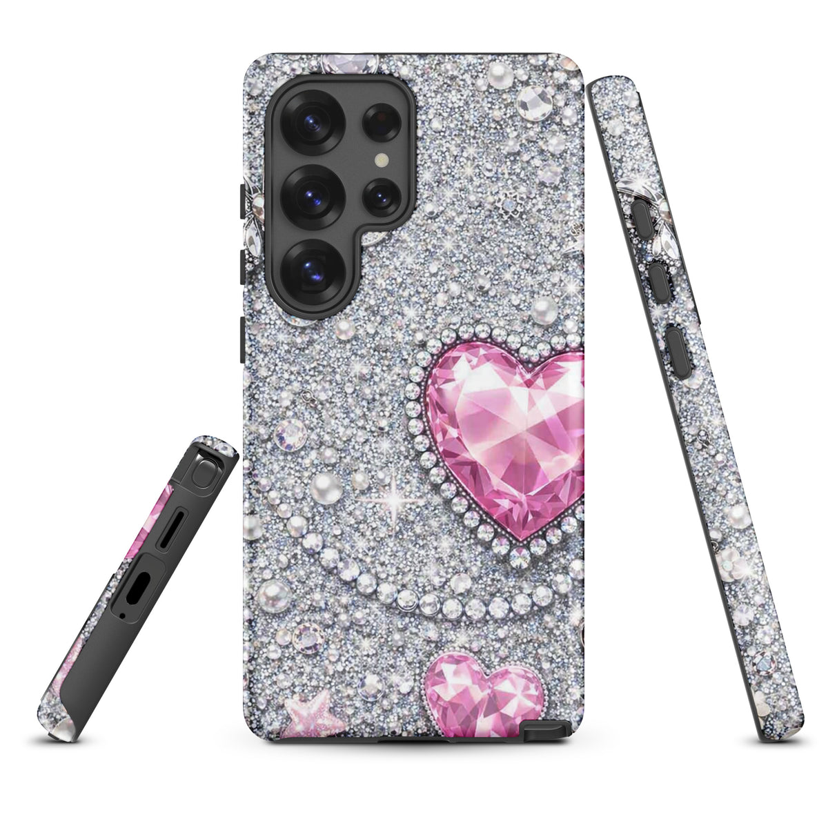 Phone Case for Samsung Galaxy - Sparkling Heart Glam