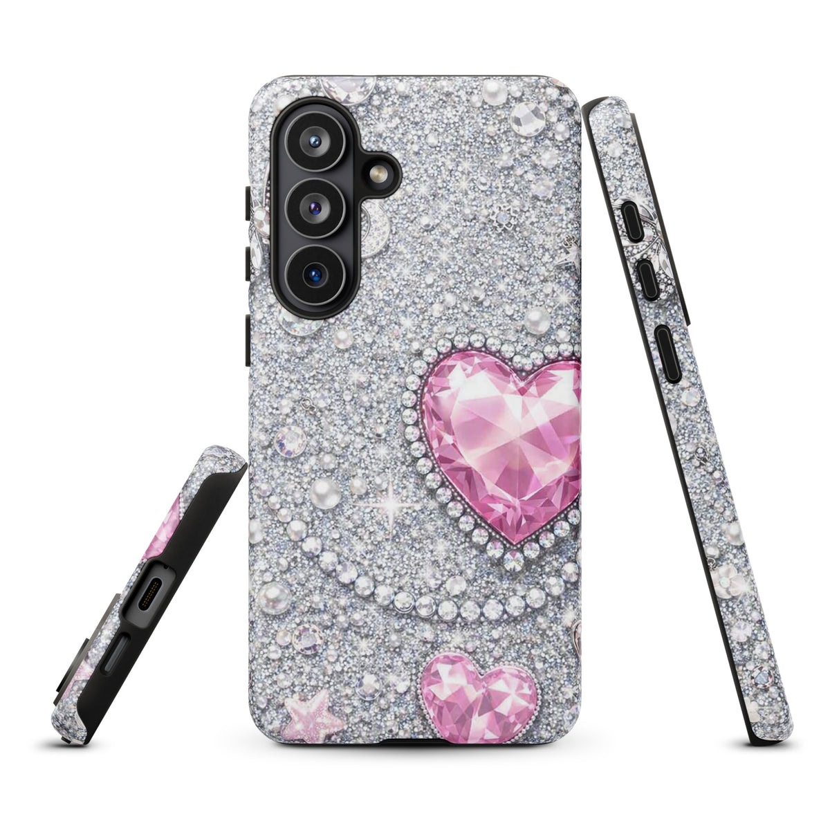Phone Case for Samsung Galaxy - Sparkling Heart Glam