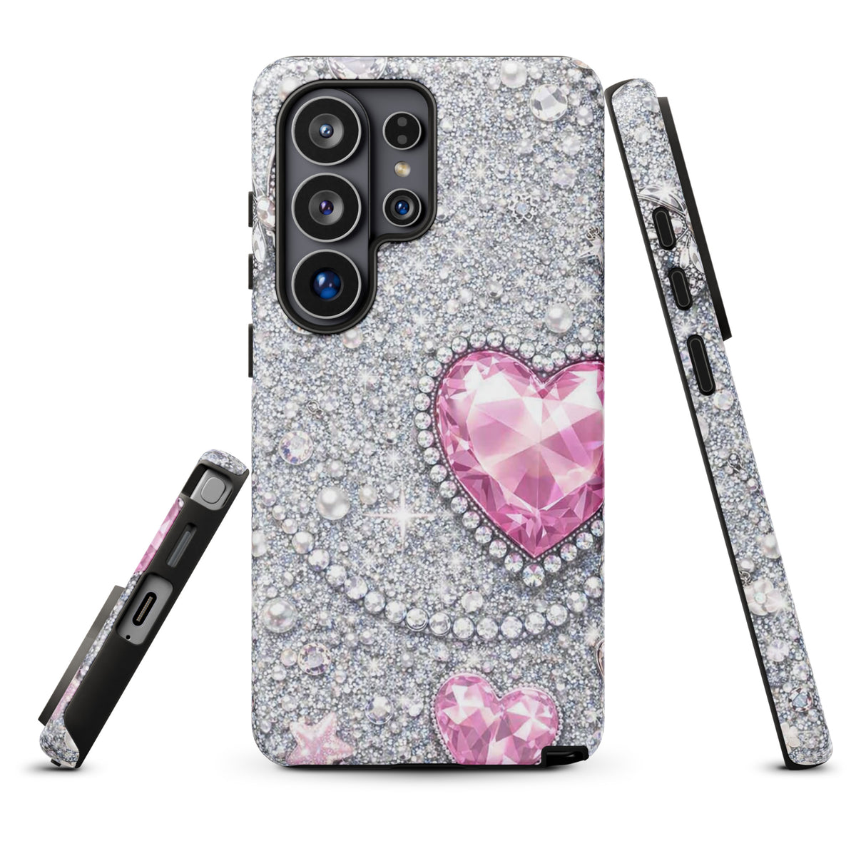 Phone Case for Samsung Galaxy - Sparkling Heart Glam
