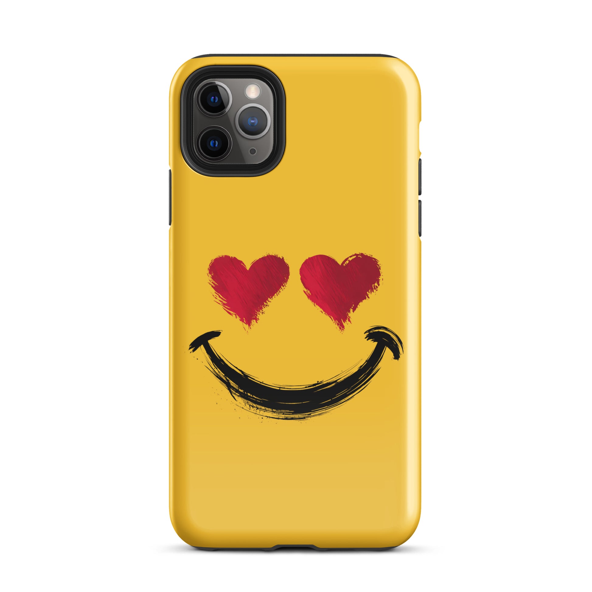 Phone Case for iPhone with heart-eyes smiley, vibrant colors and bold style design