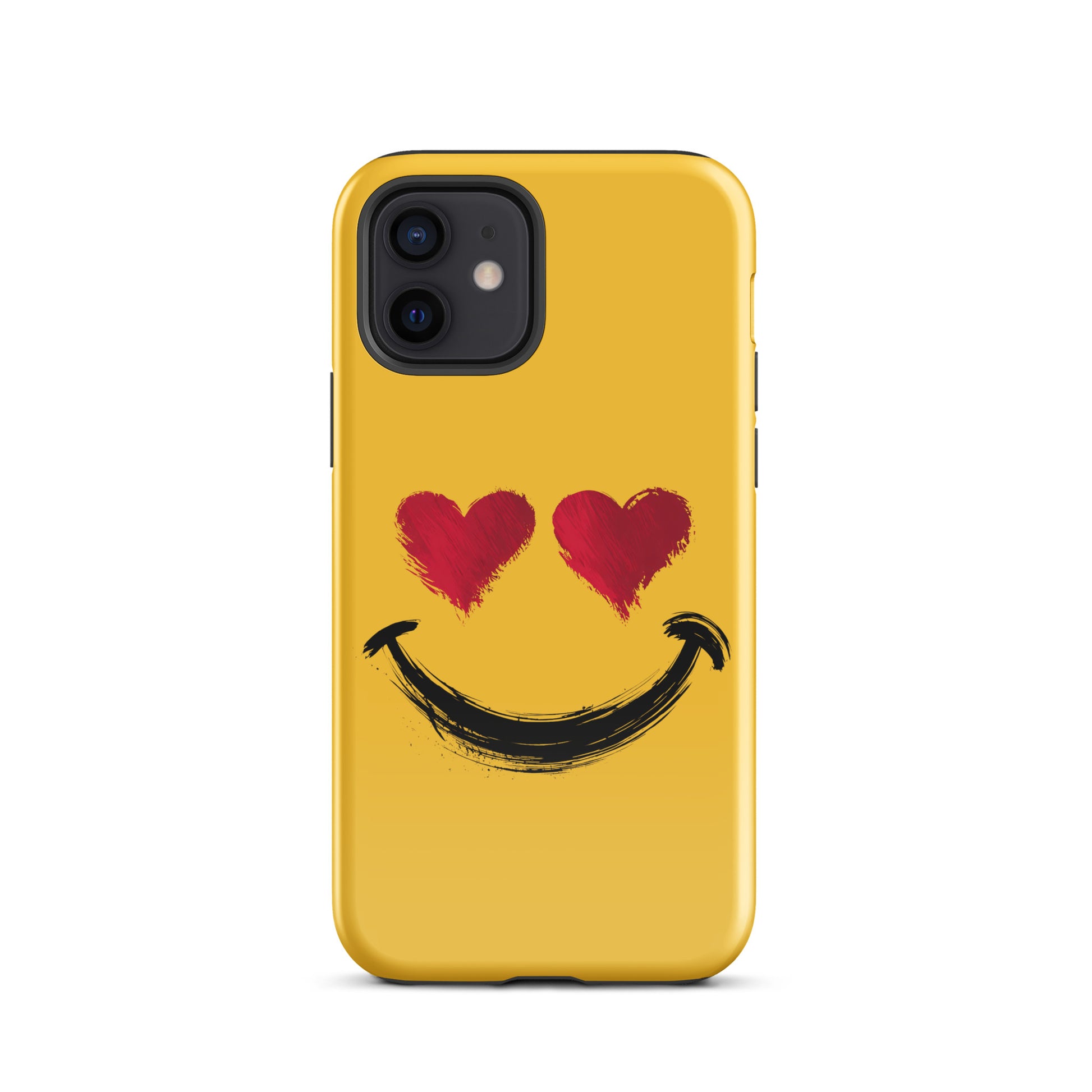 Phone Case with heart-eyes smiley art for bold style, vibrant iPhone cover