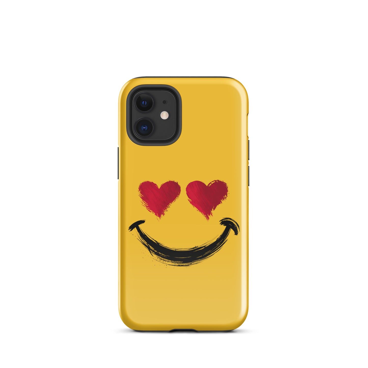Phone Case for iPhone featuring heart-eyes smiley art in bold style with vibrant colors and premium design.