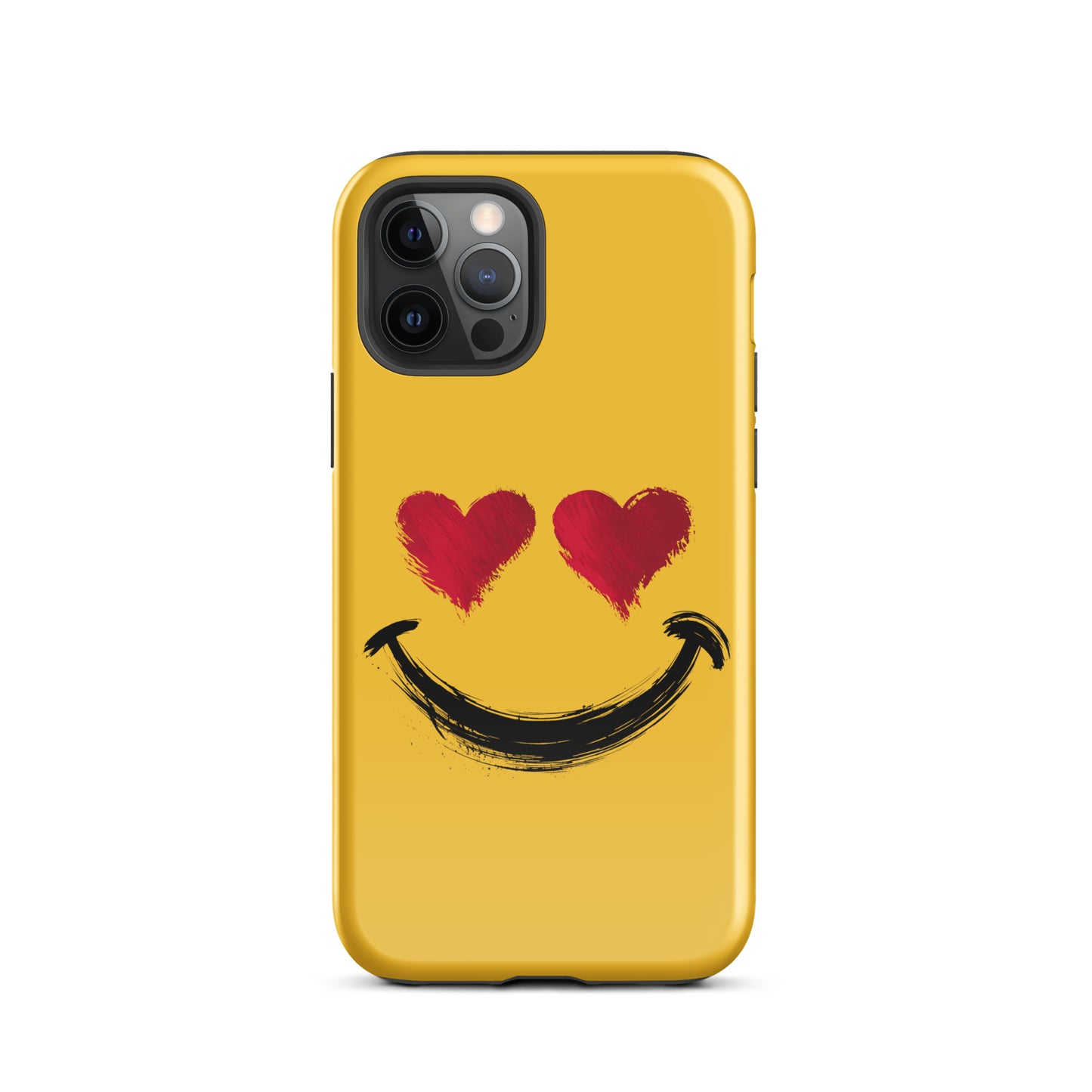Phone Case for iPhone with heart‑eyes smiley art, offering vibrant colors and artistic design for bold style.
