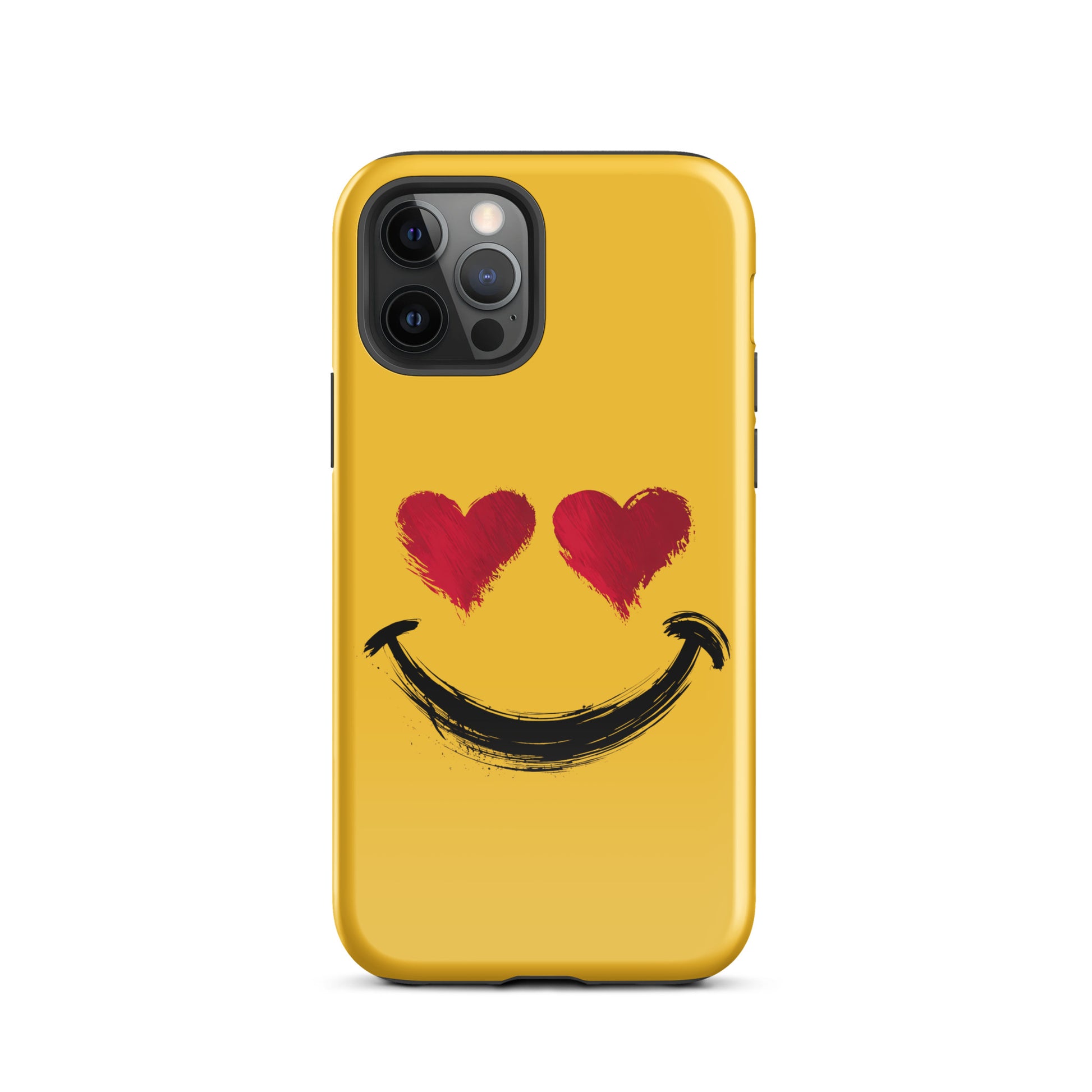 Phone Case for iPhone with heart‑eyes smiley art, offering vibrant colors and artistic design for bold style.